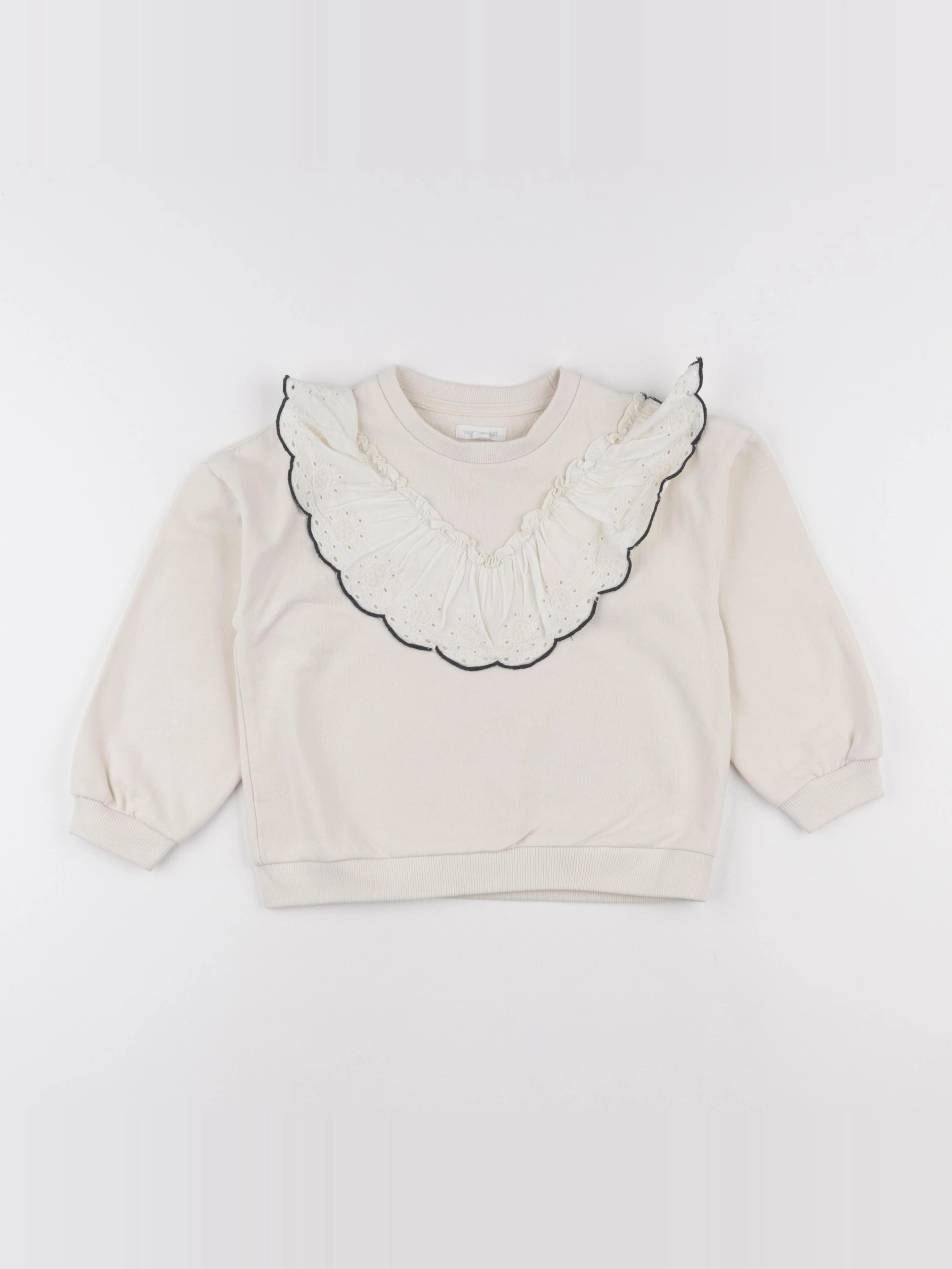 Vertbaudet - sweat beige - 6 ans
