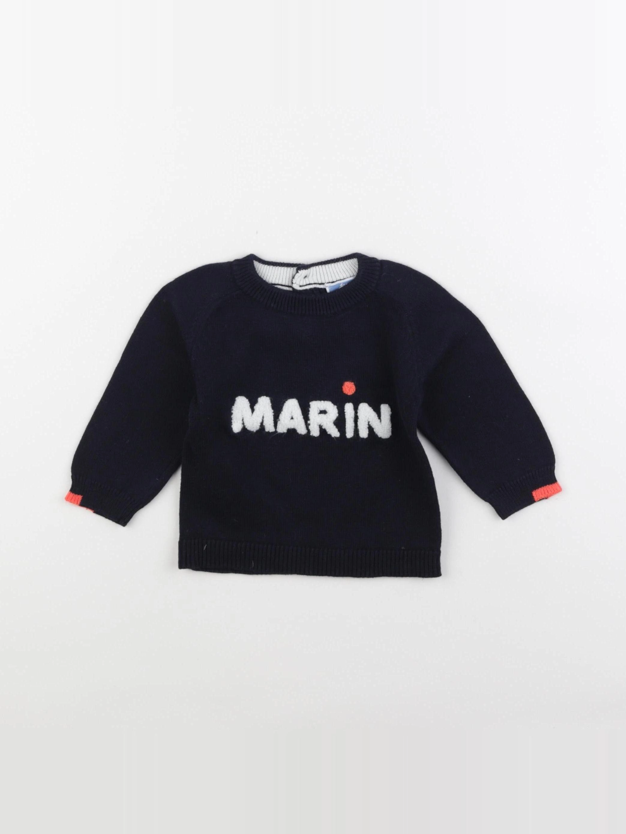 Jacadi - pull bleu - 12 mois