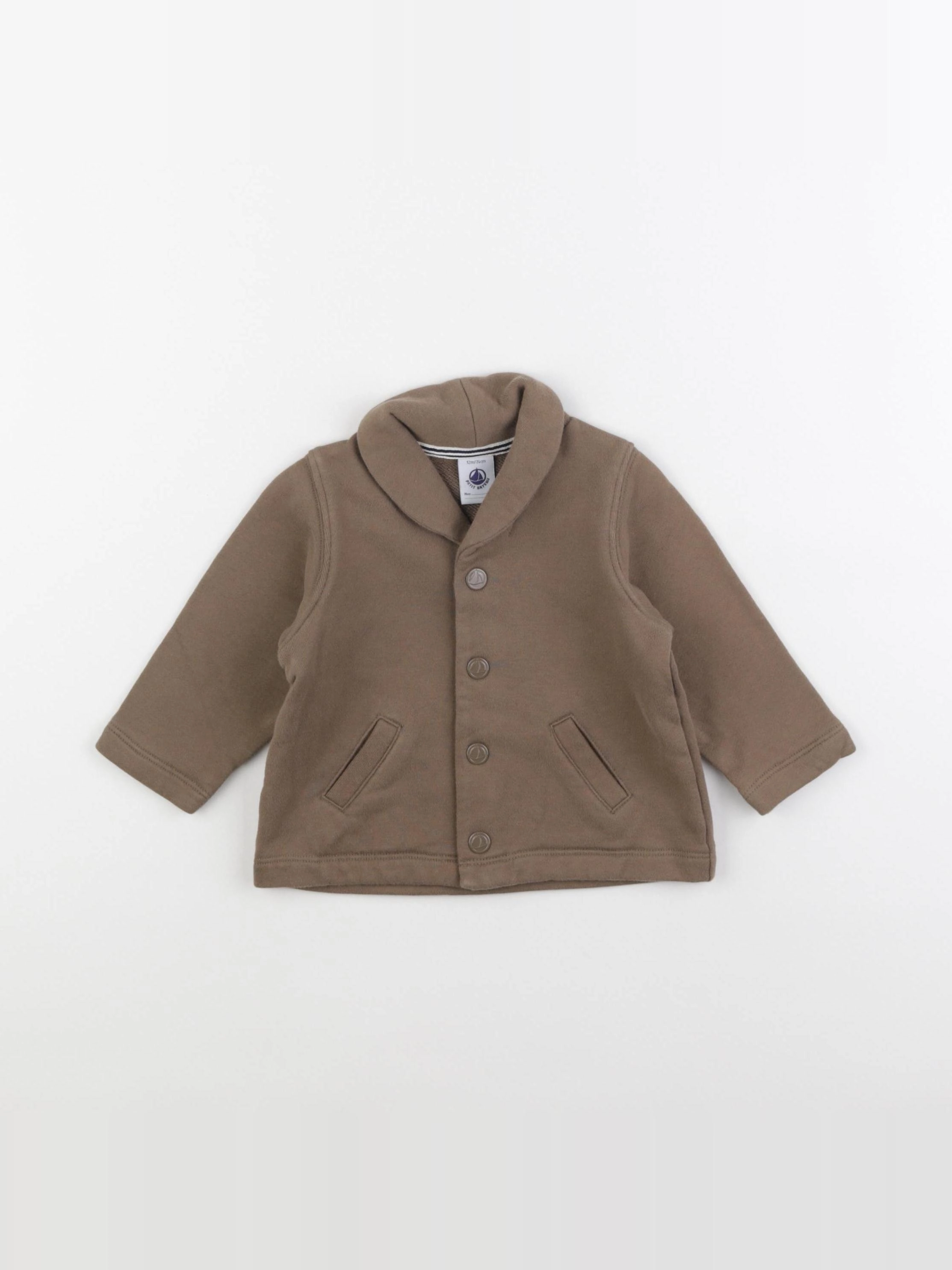 Petit Bateau - veste vert - 12 mois