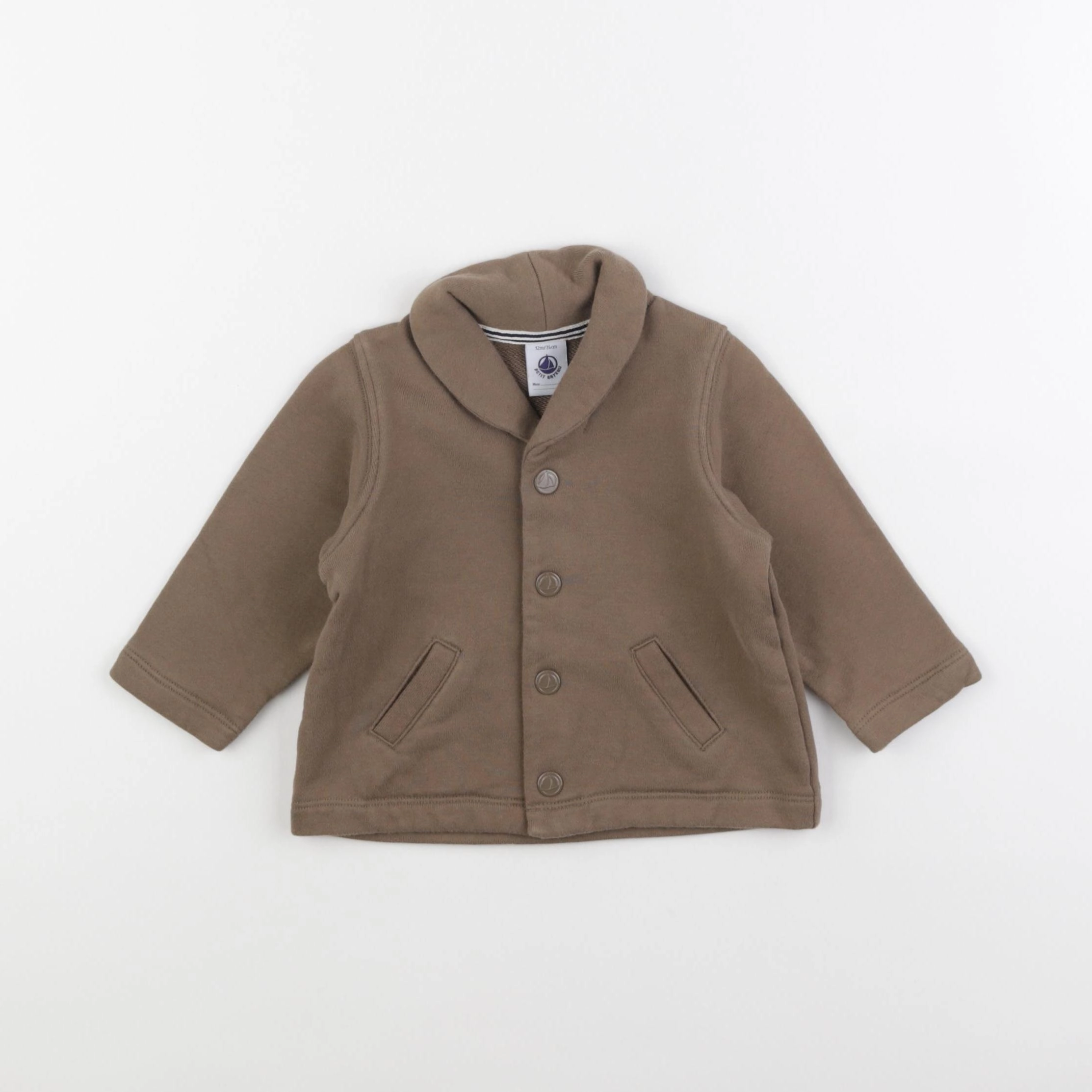 Petit Bateau - veste vert - 12 mois