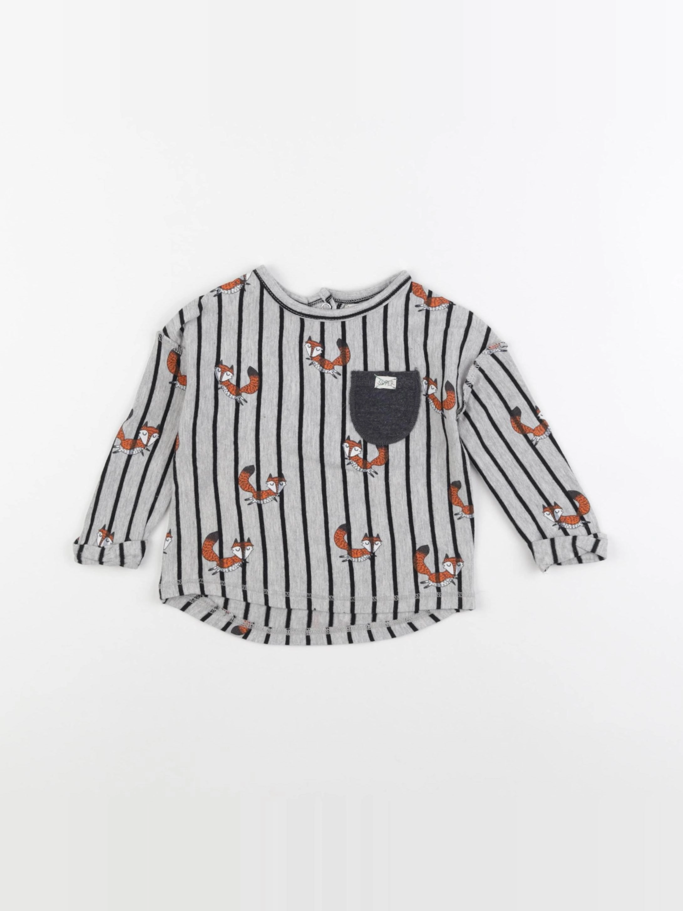 Mango - tee-shirt gris - 9/12 mois