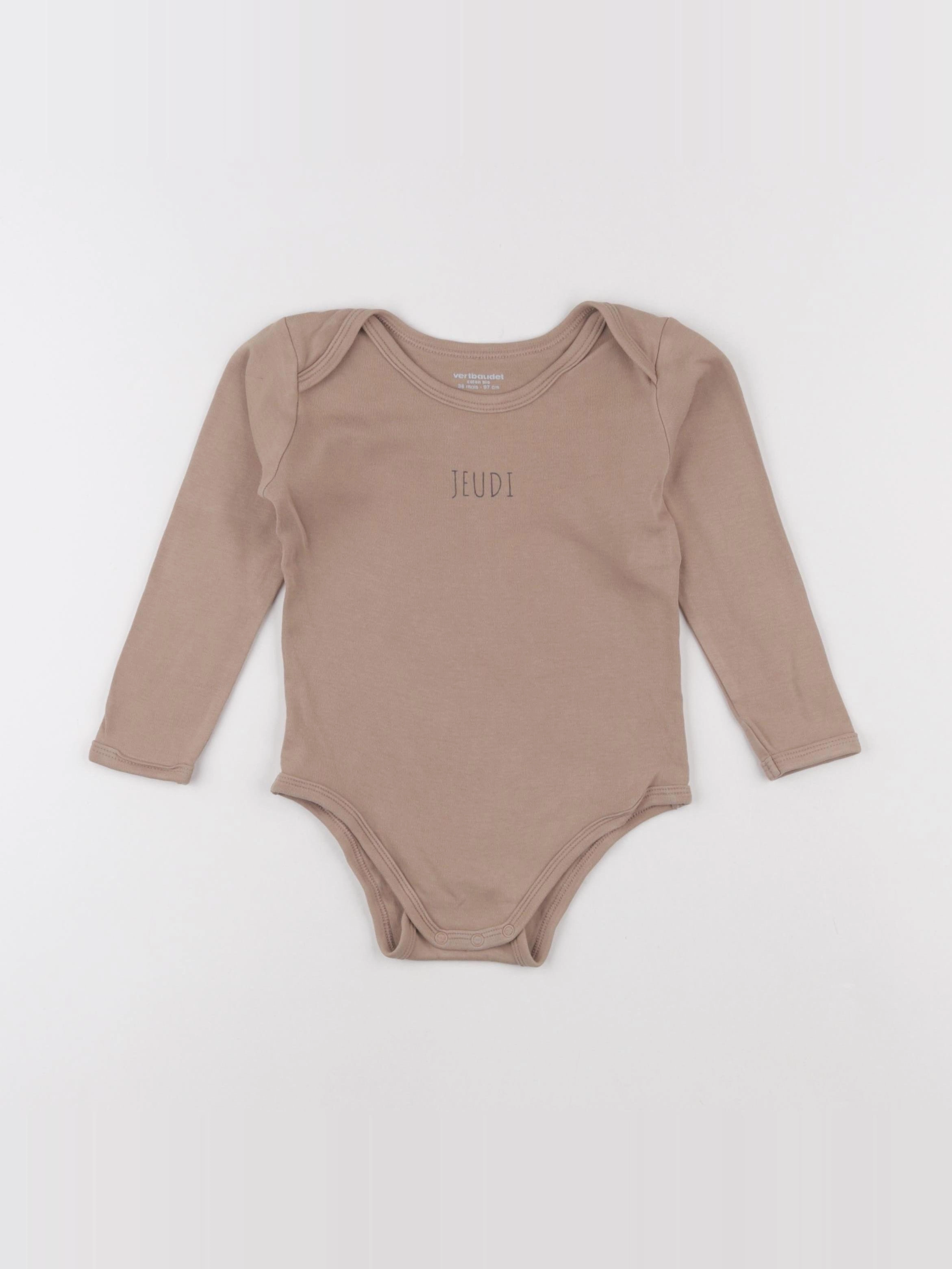 Vertbaudet - body marron - 36 mois