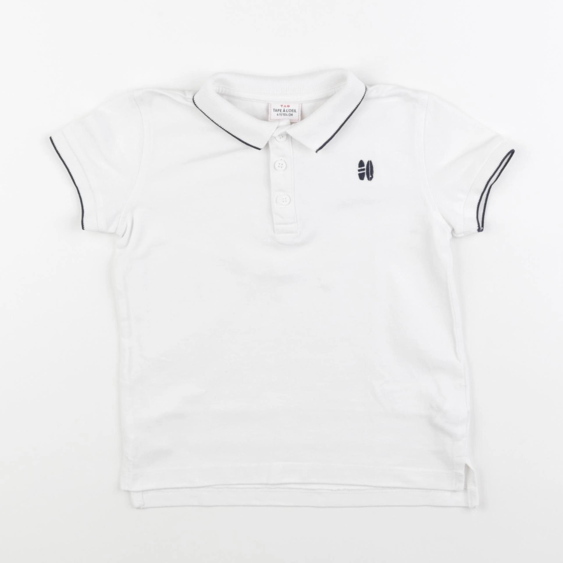 Tape à l'oeil - polo blanc - 4 ans