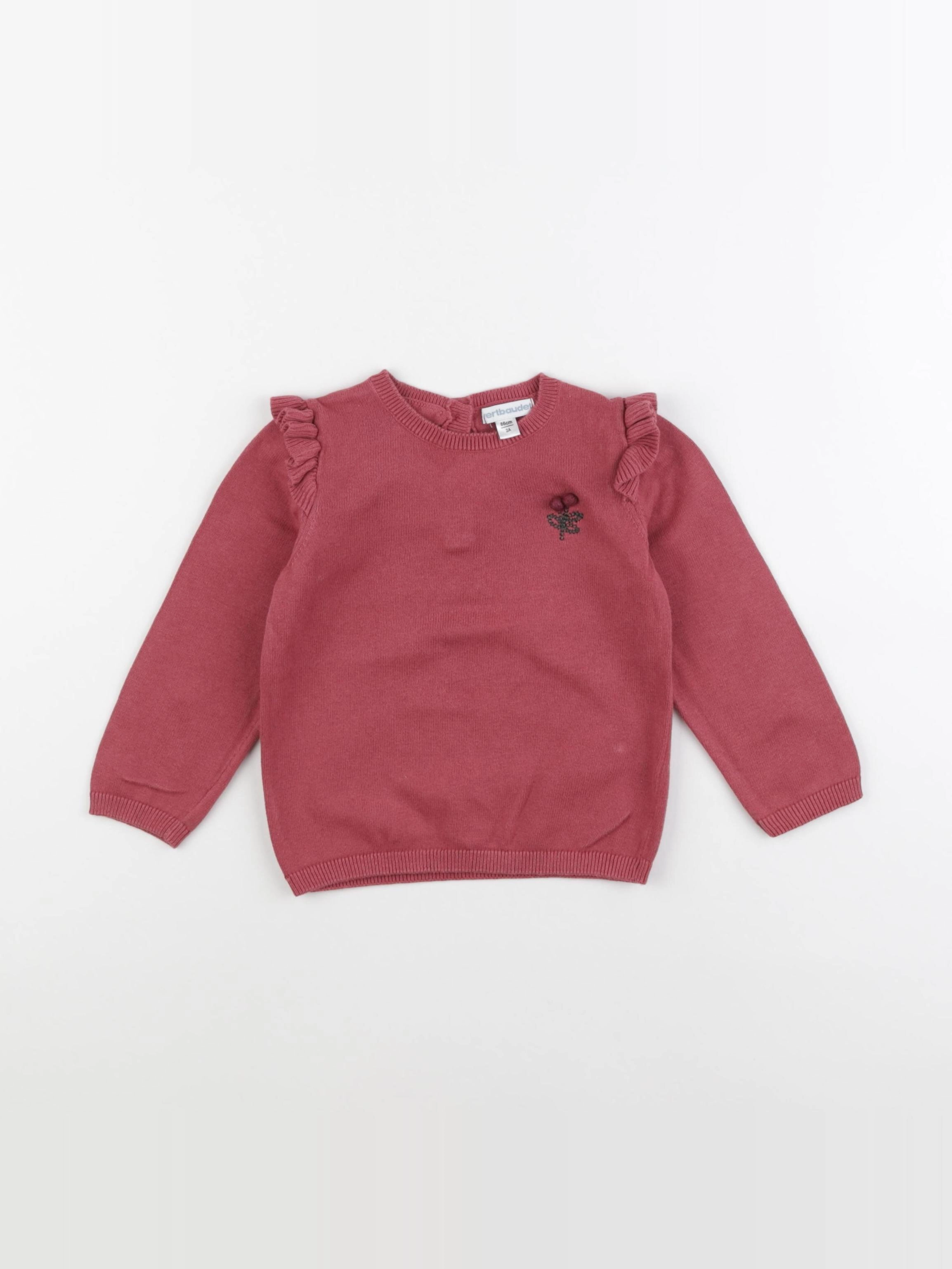 Vertbaudet - pull rose - 2 ans