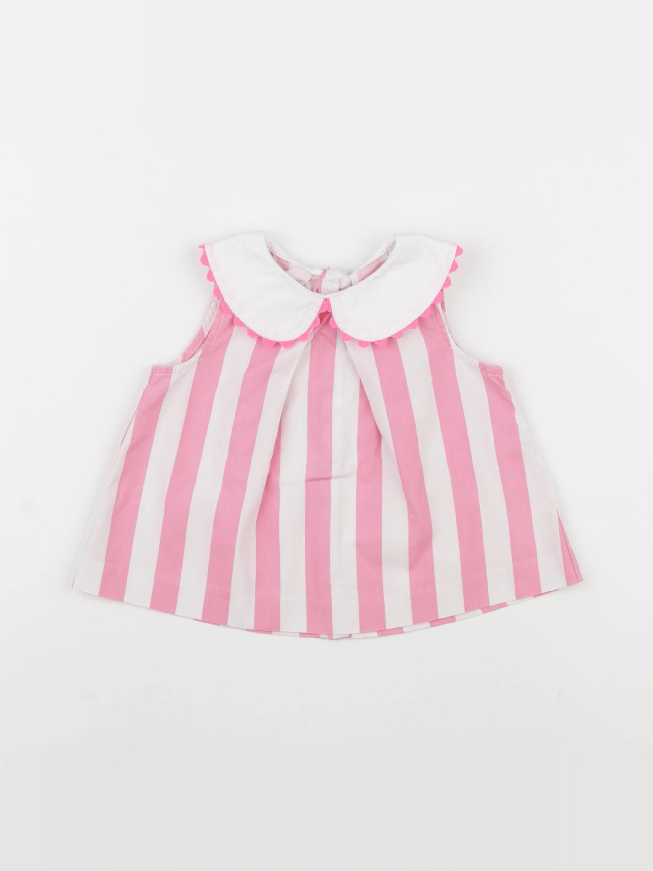 Jacadi - blouse blanc, rose - 18 mois