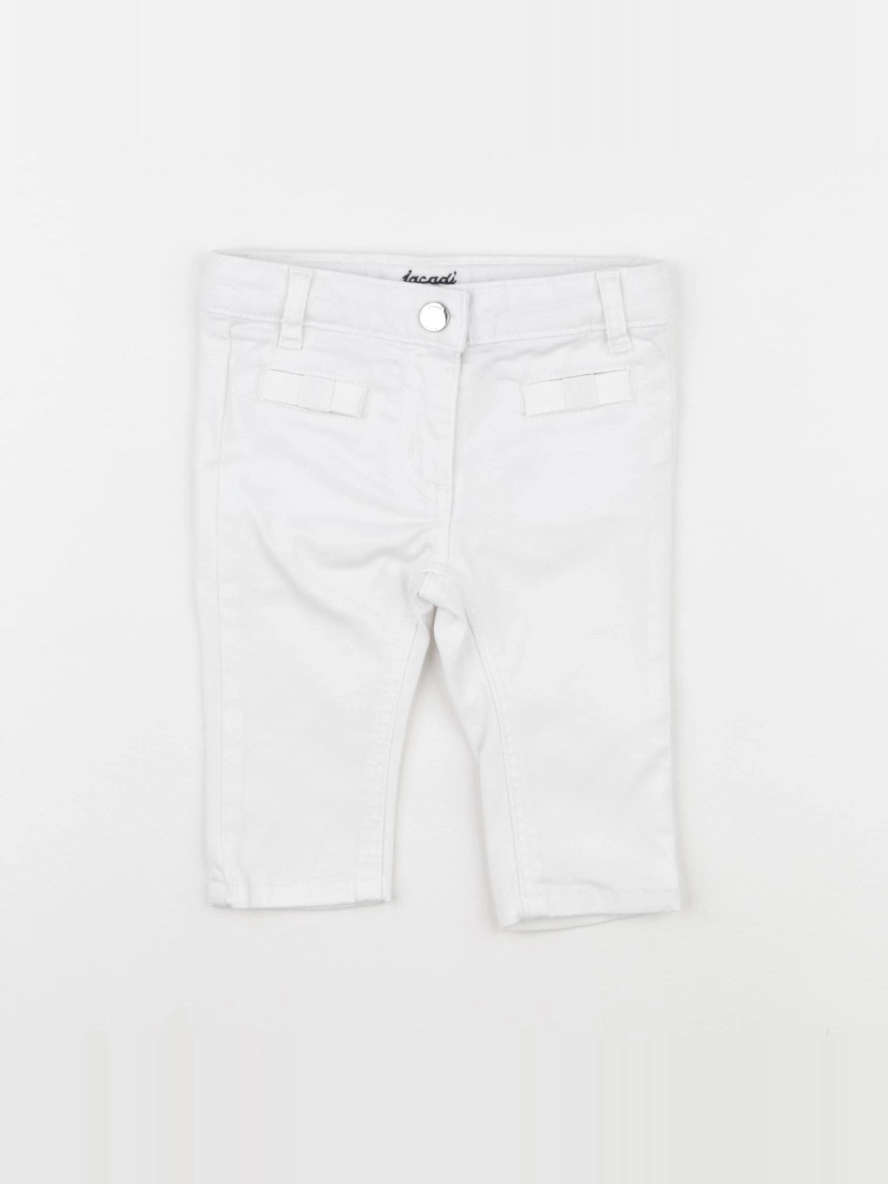 Jacadi - jean blanc - 6 mois