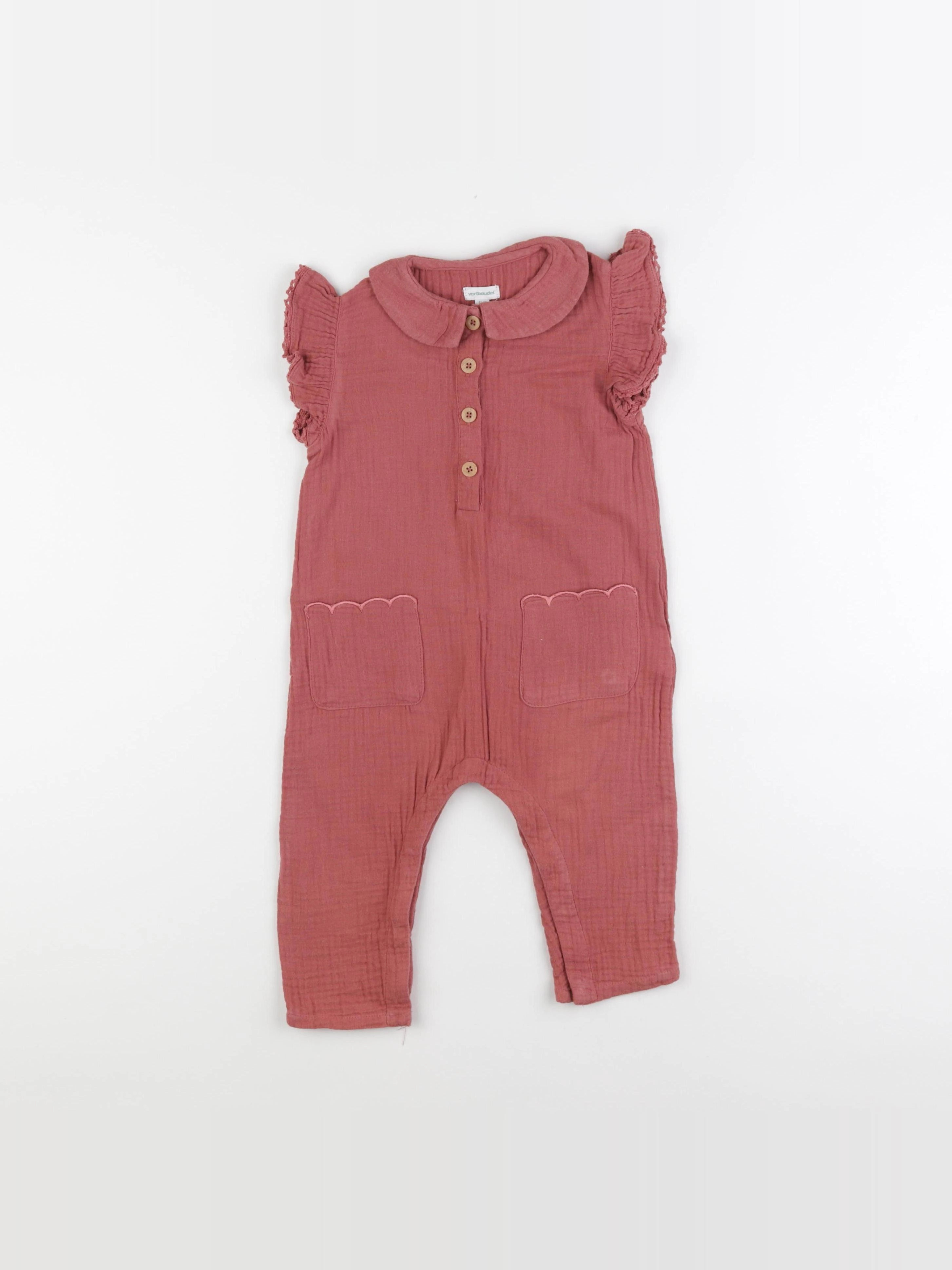 Vertbaudet - combinaison rouge - 18 mois