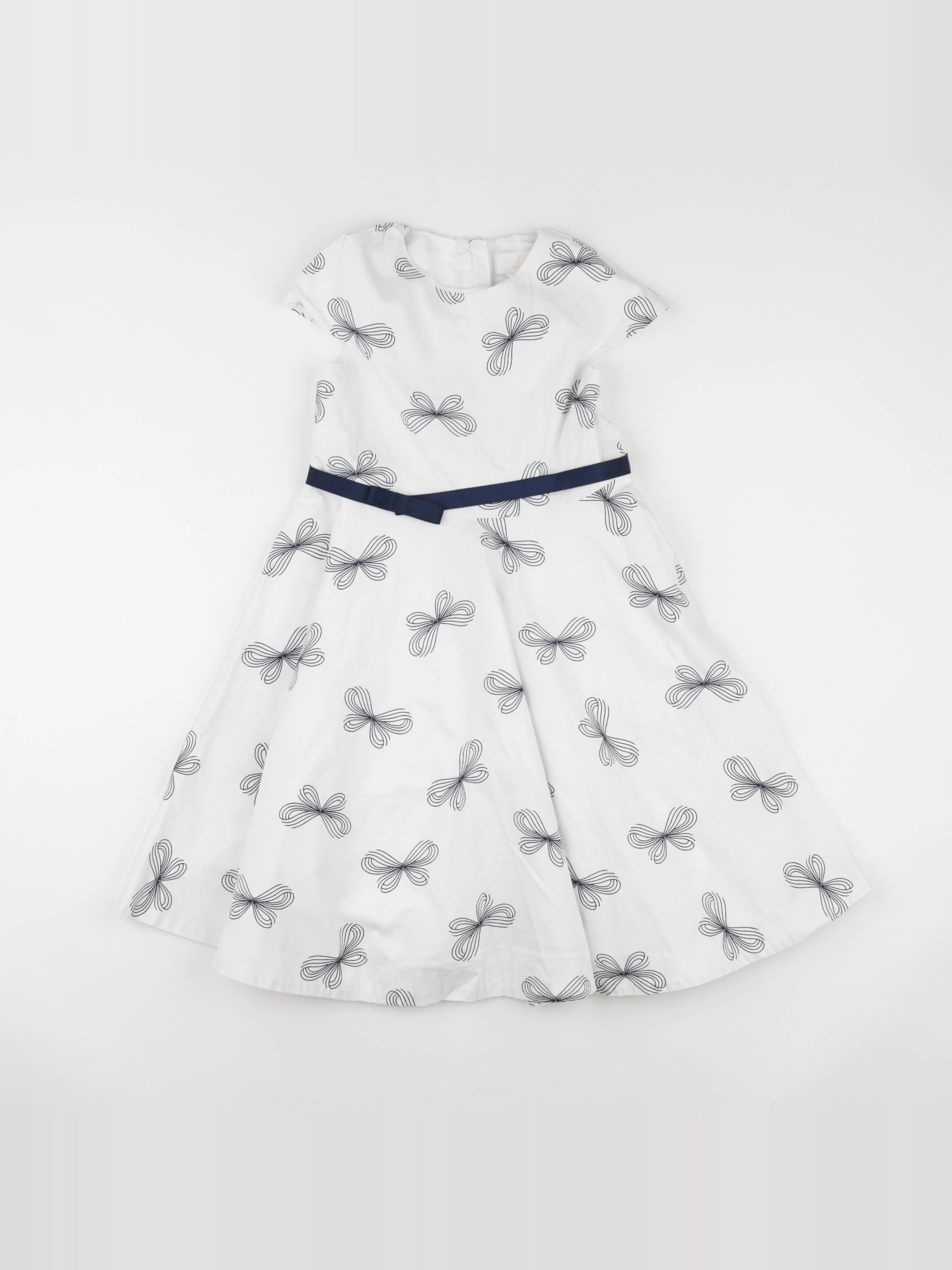 Jacadi - robe blanc, bleu - 10 ans
