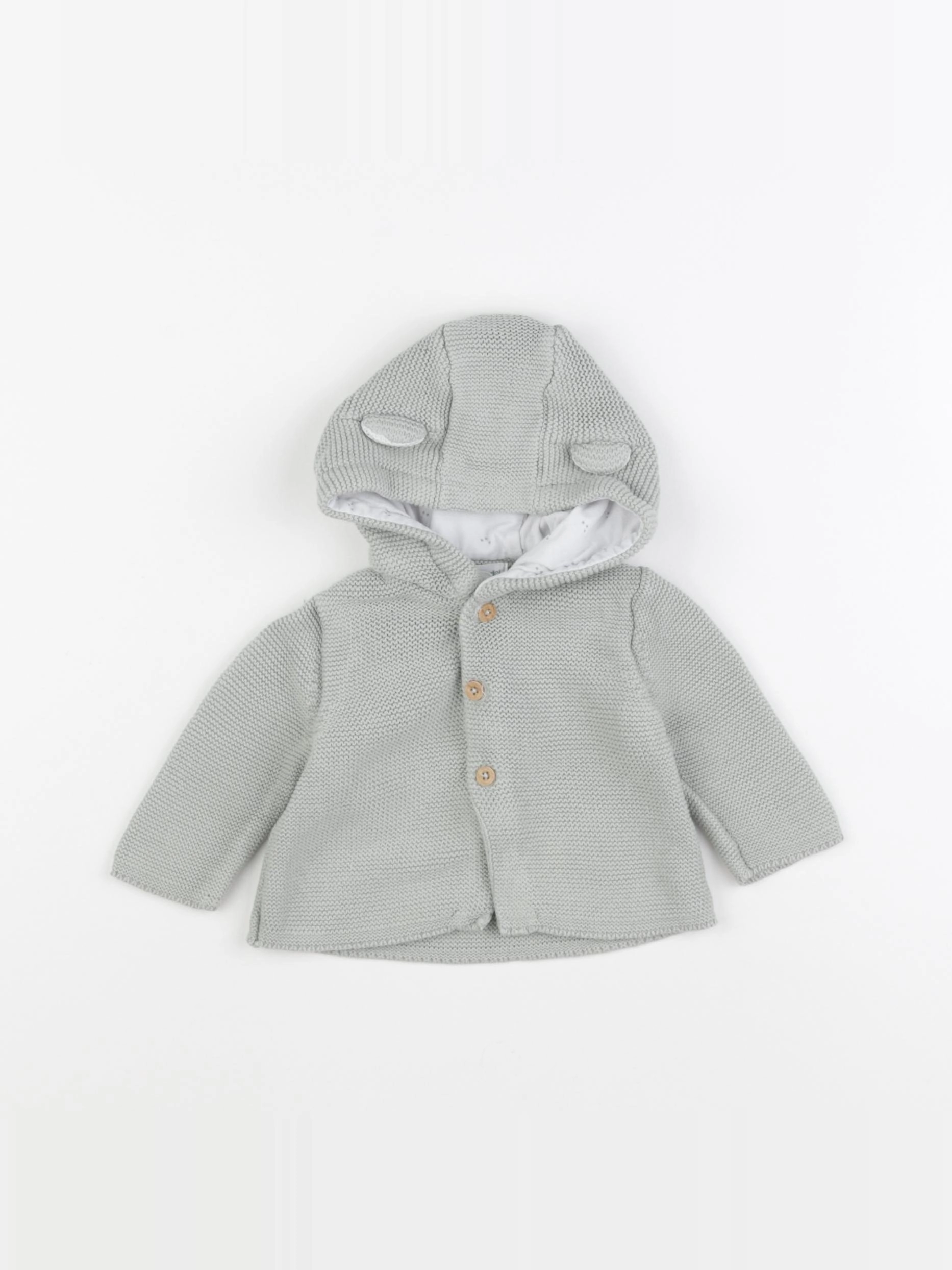 Vertbaudet - veste vert - 3 mois