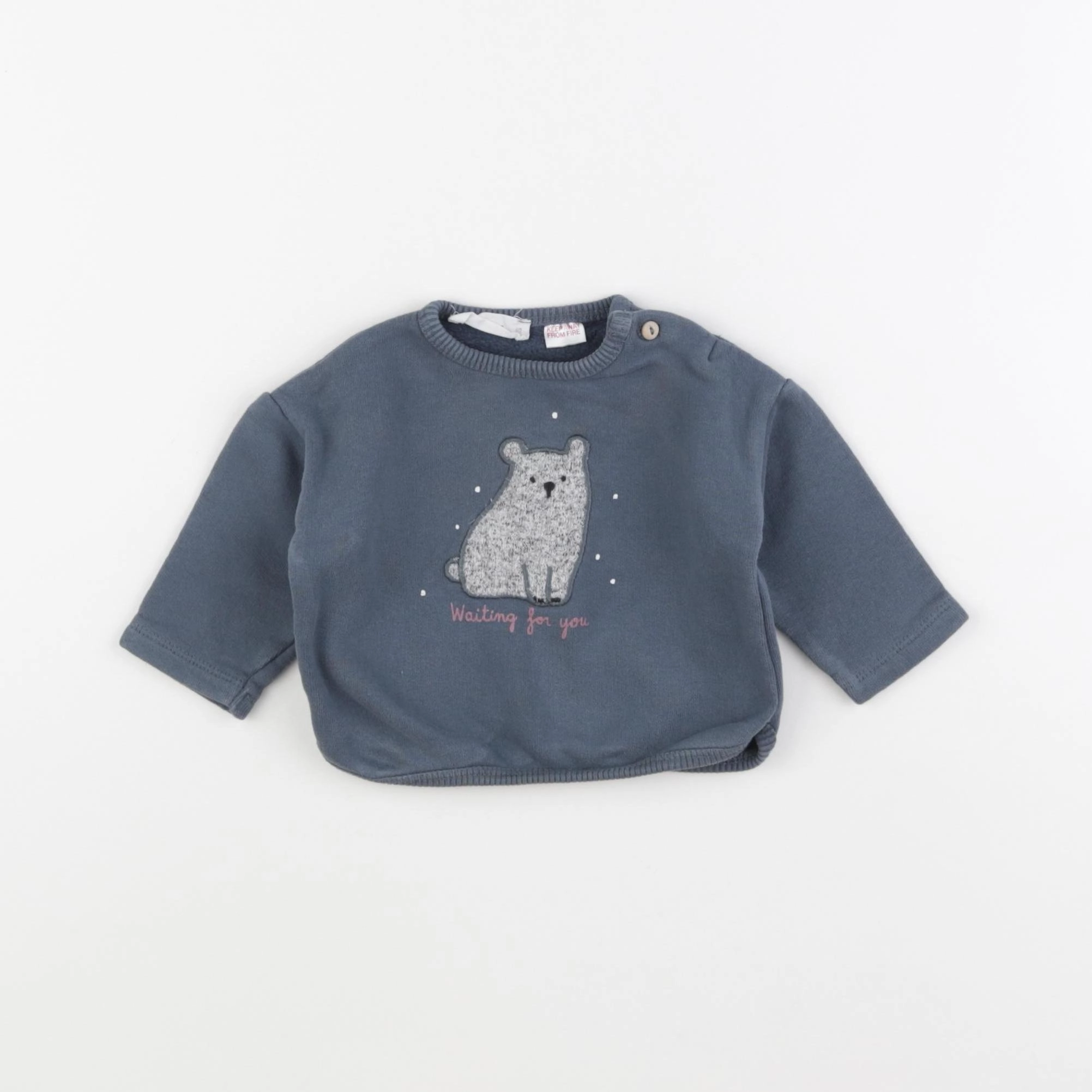 Zara - sweat bleu - 1/3 mois