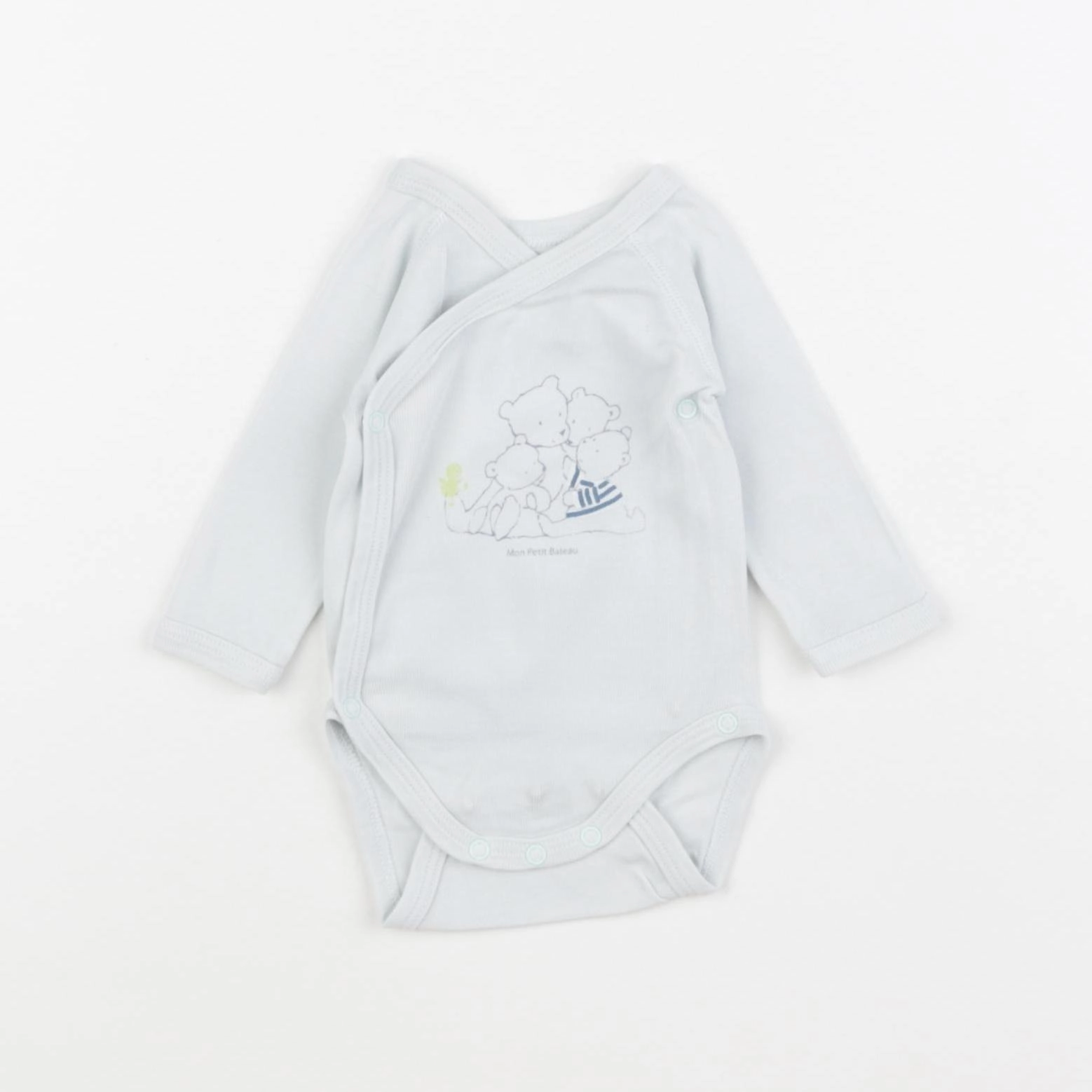Petit Bateau - body bleu - 1 mois