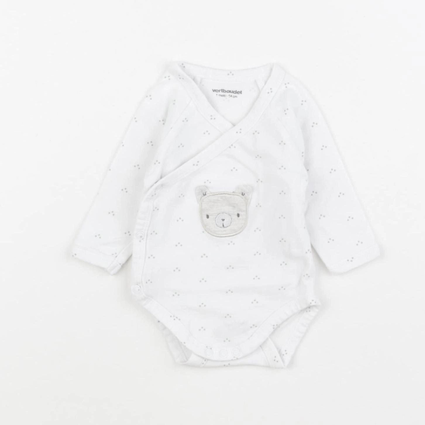 Vertbaudet - body blanc - 1 mois