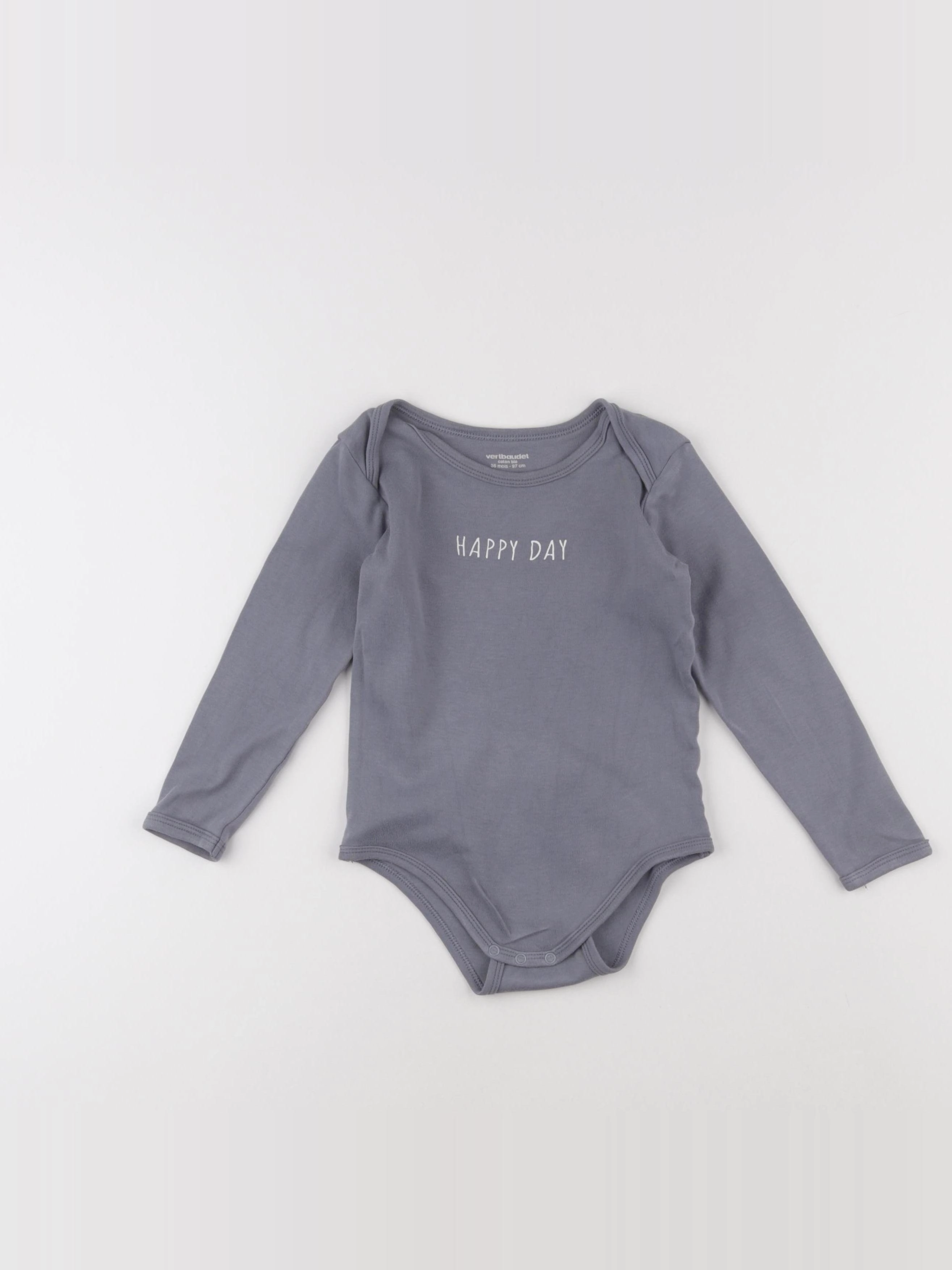 Vertbaudet - body gris - 36 mois