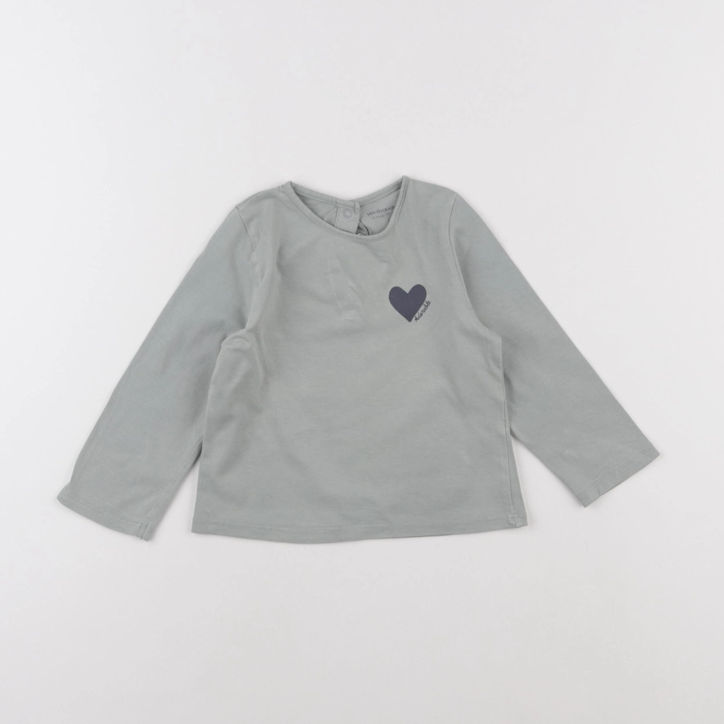 Vertbaudet - tee-shirt vert - 18 mois