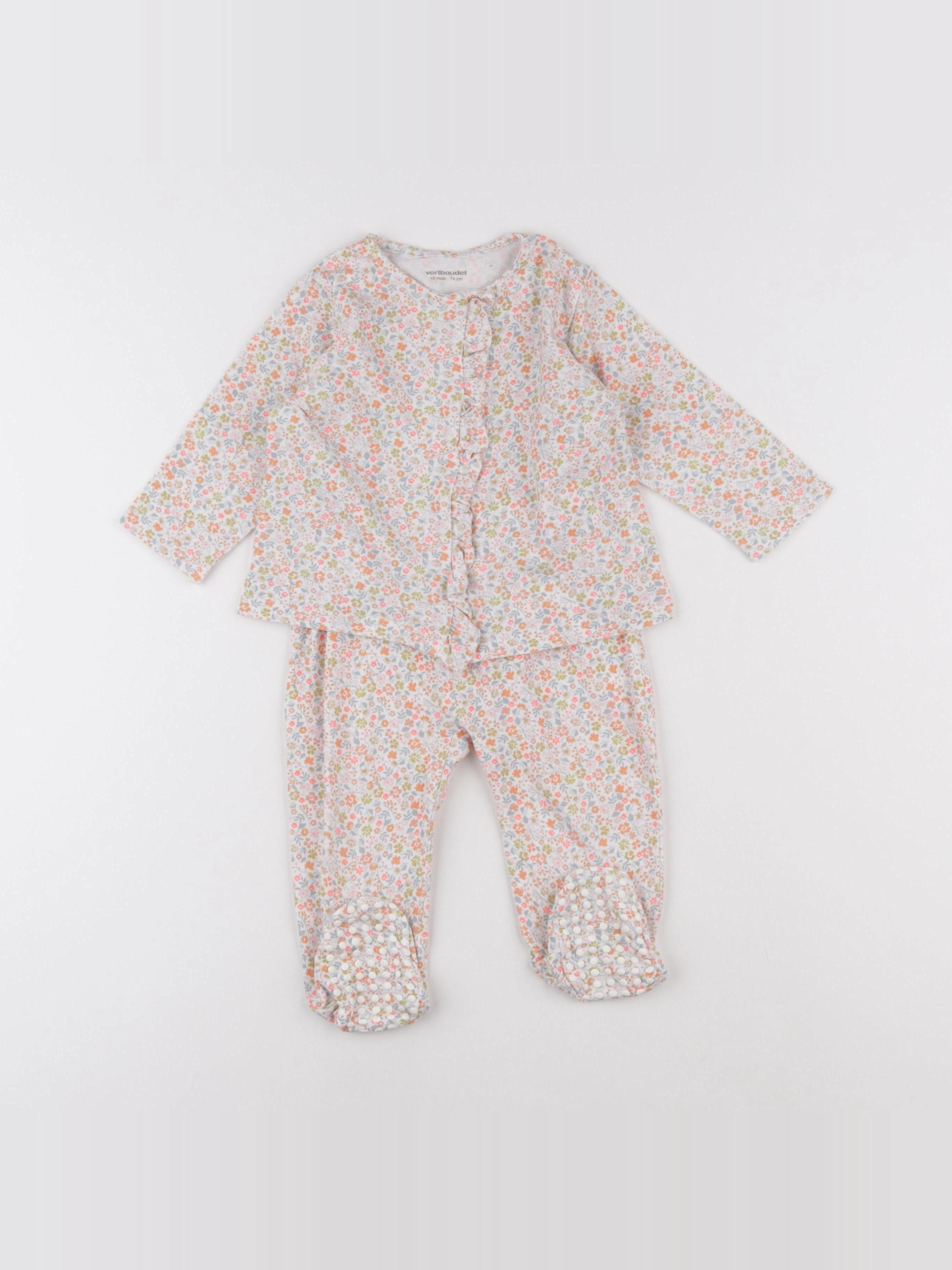 Vertbaudet - pyjama coton multicolore - 12 mois