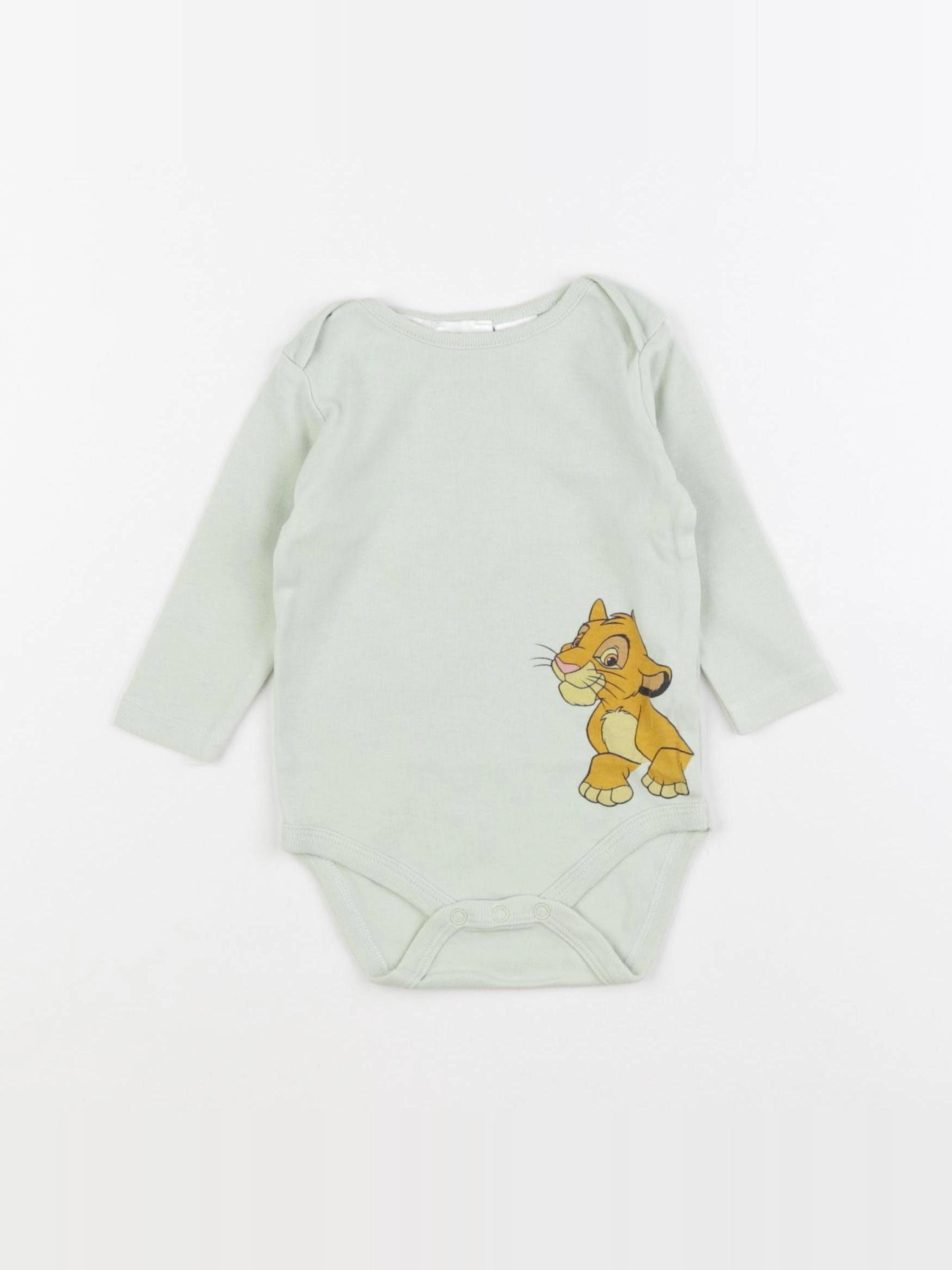 Zara - body vert - 6/9 mois