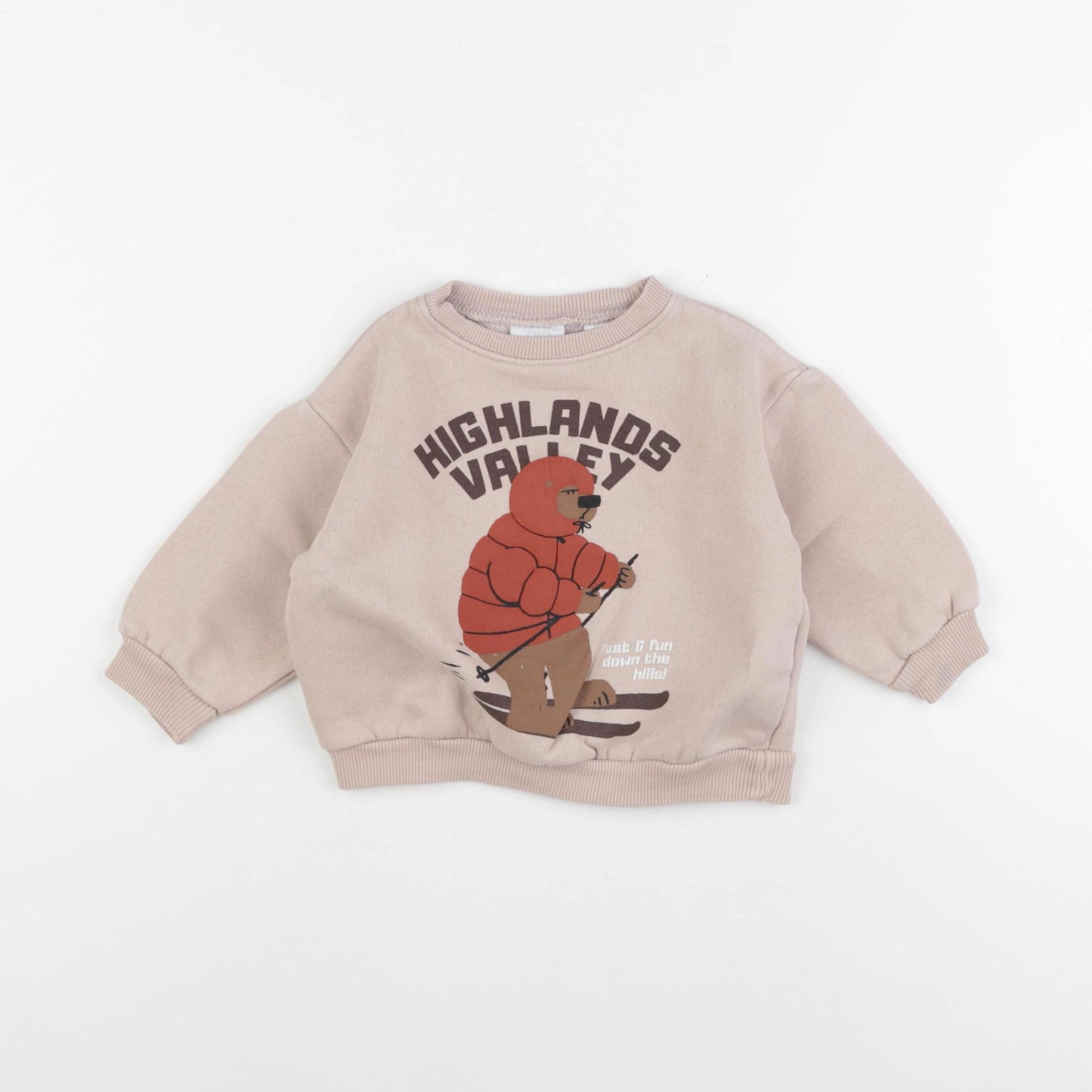 Zara - sweat beige - 9/12 mois