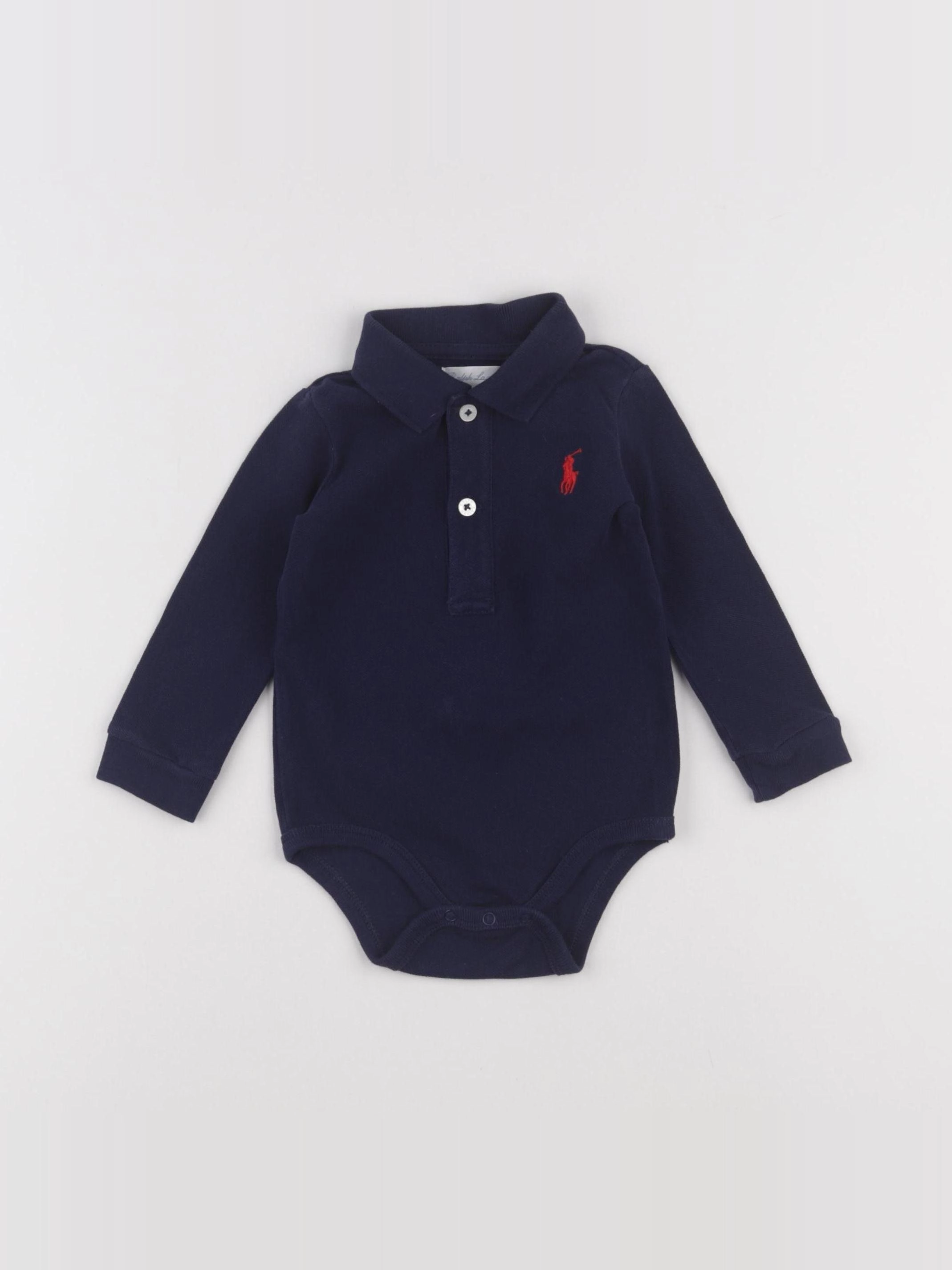 Ralph Lauren - body à col bleu - 9 mois