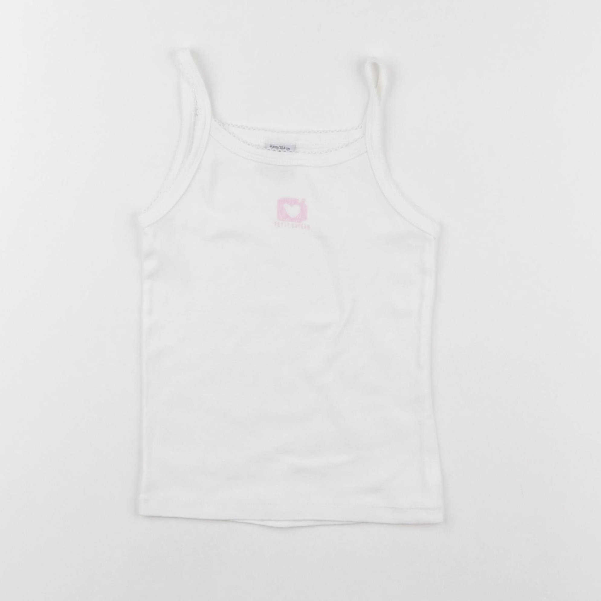 Petit Bateau - maillot de corps blanc - 4 ans