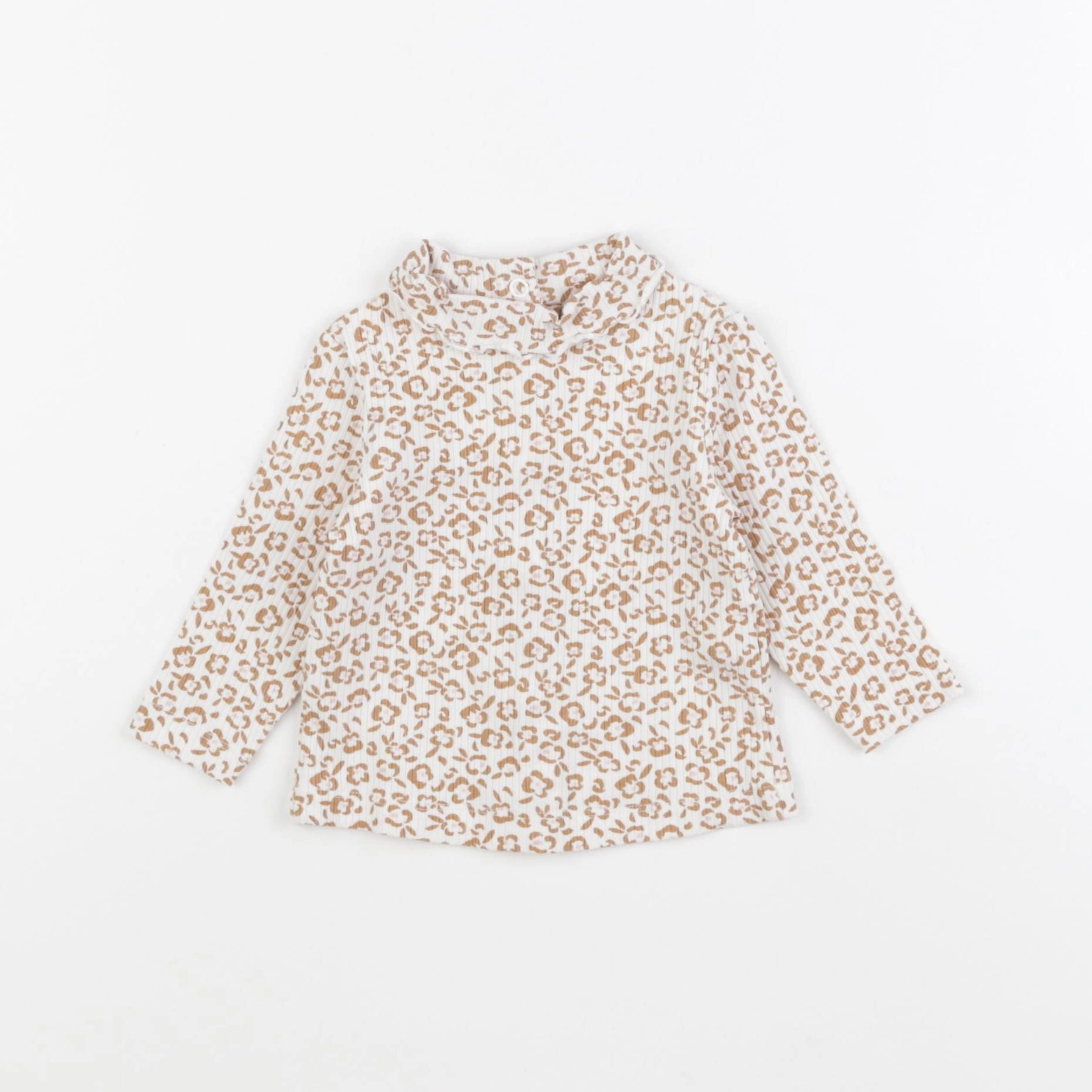 Tape à l'oeil - sous-pull blanc, marron - 3 mois