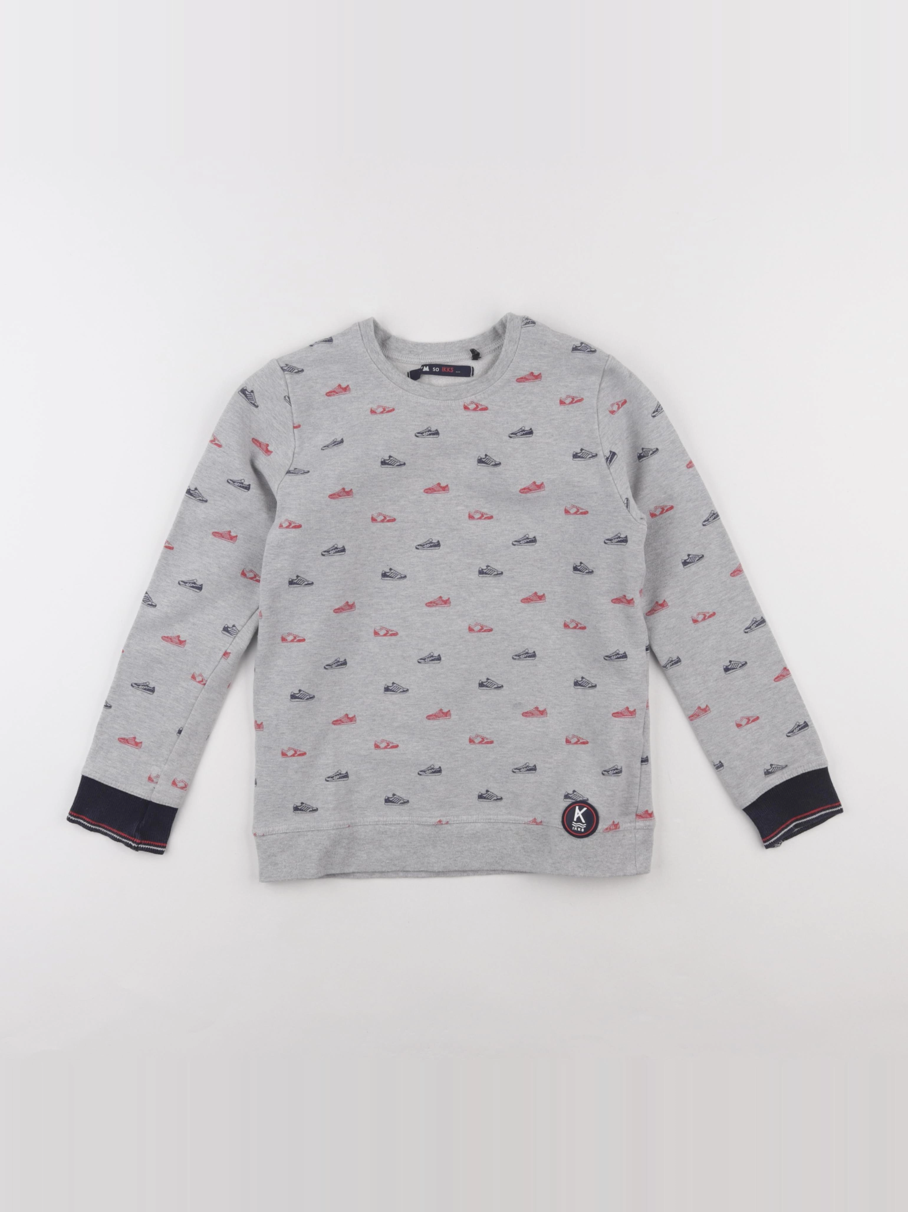 IKKS - sweat gris - 8 ans