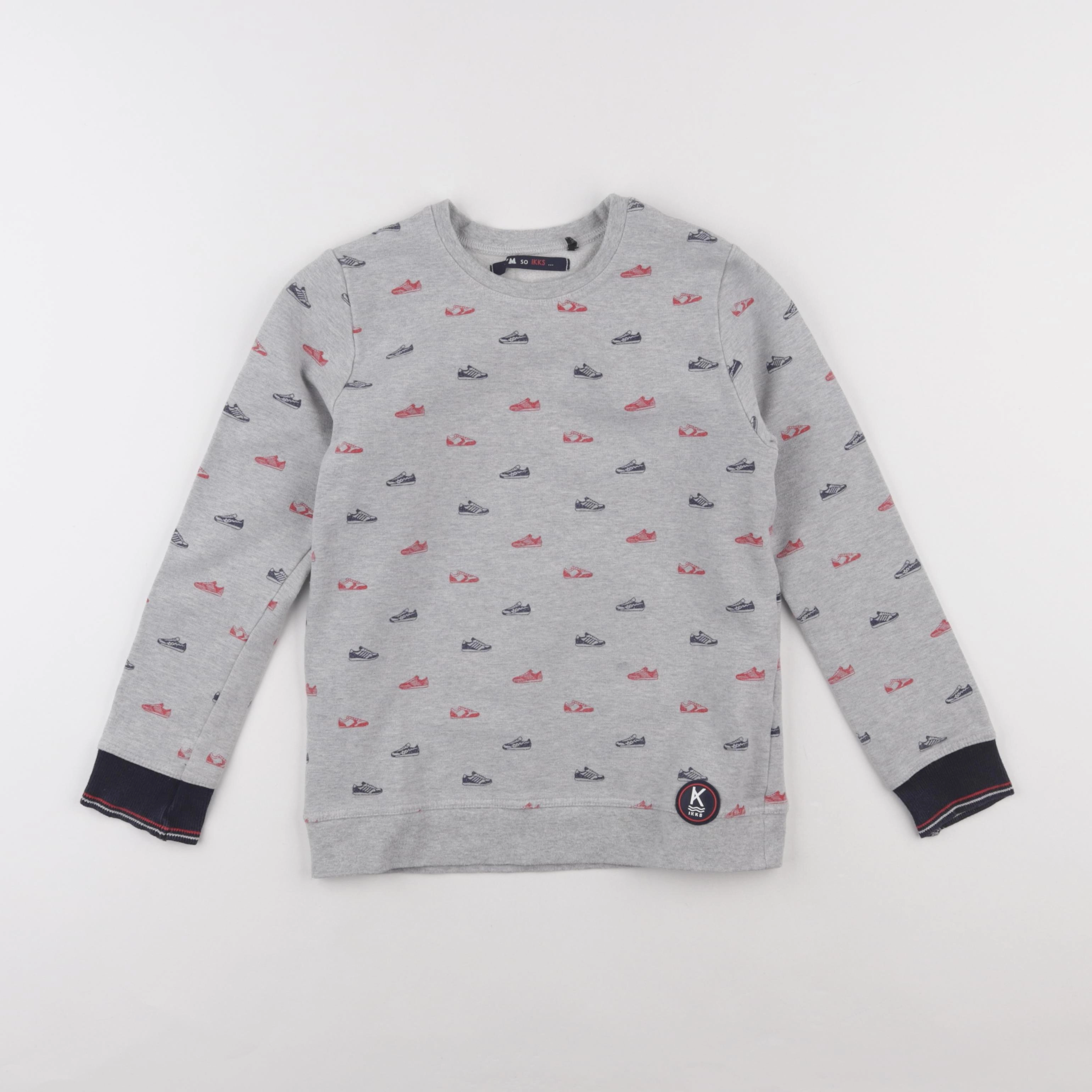 IKKS - sweat gris - 8 ans