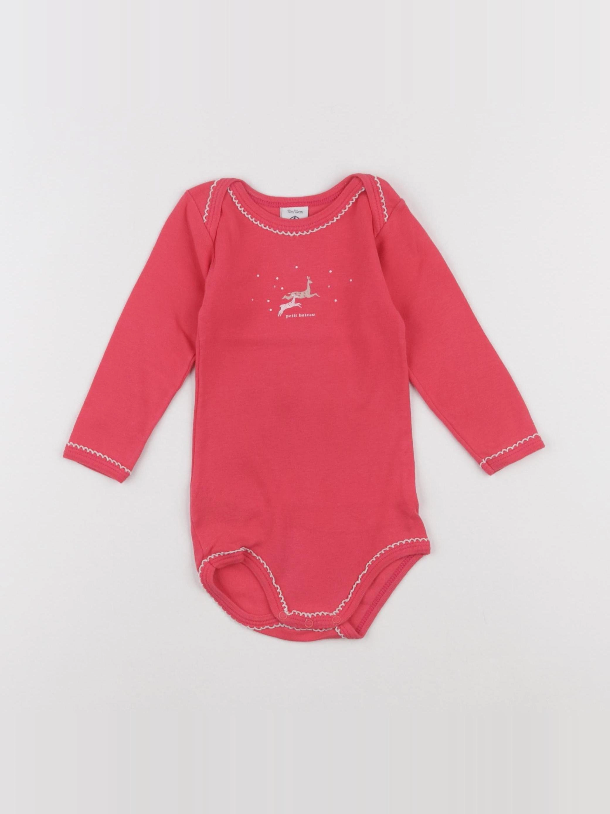 Petit Bateau - body rose - 36 mois
