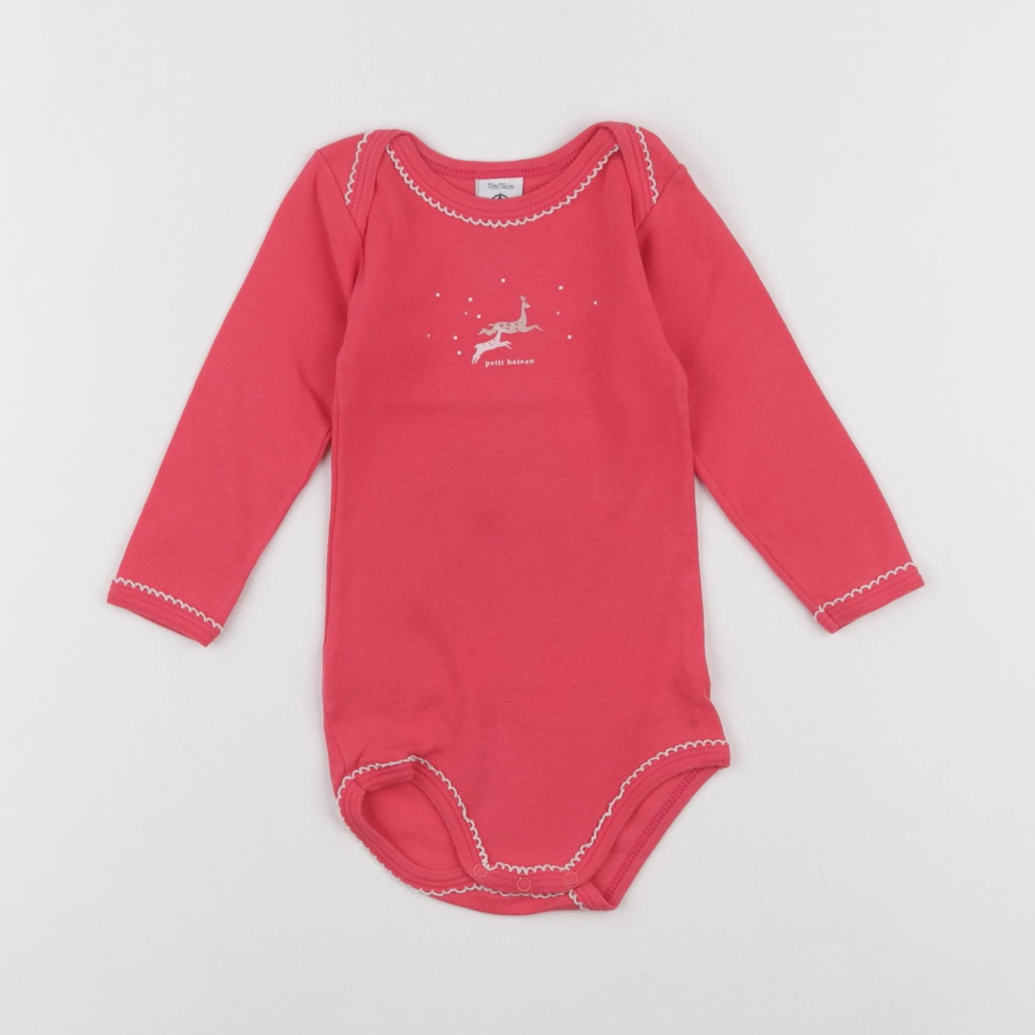 Petit Bateau - body rose - 36 mois