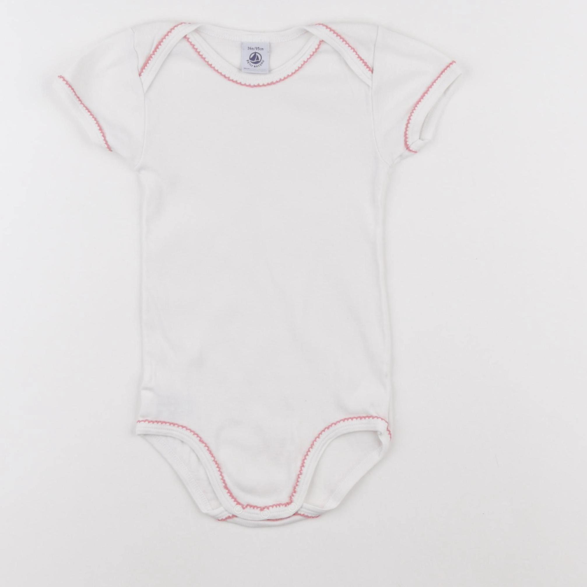 Petit Bateau - body blanc - 36 mois