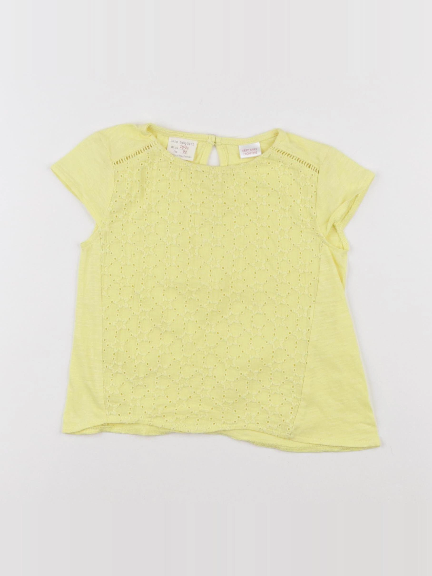 Zara - tee-shirt jaune - 18/24 mois