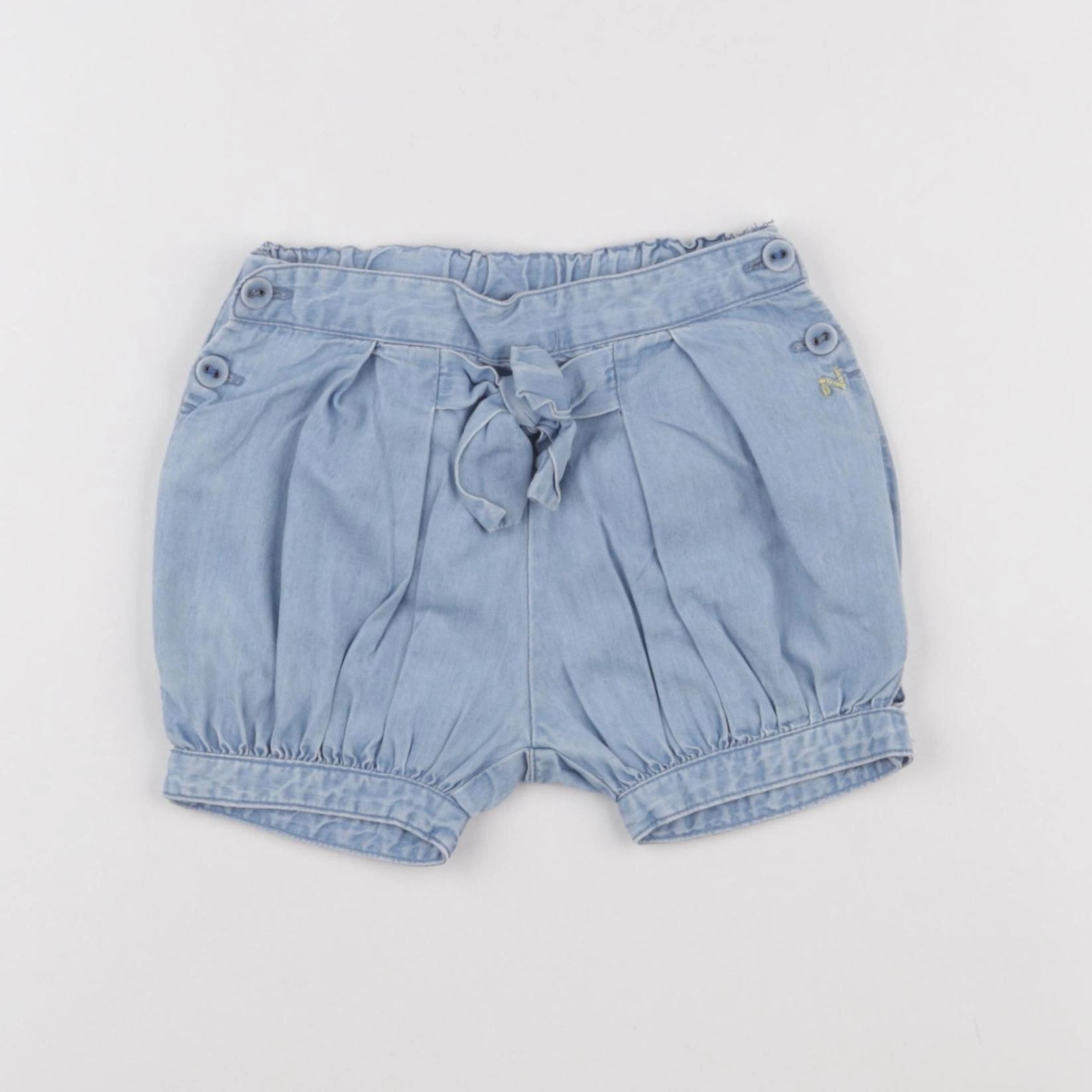 Natalys - short bleu - 12 mois
