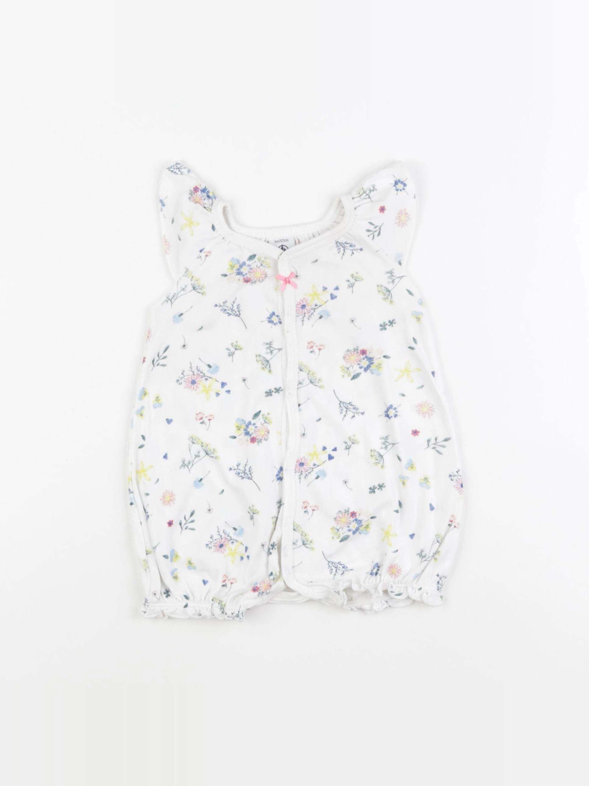 Petit Bateau - combinaison blanc - 6 mois