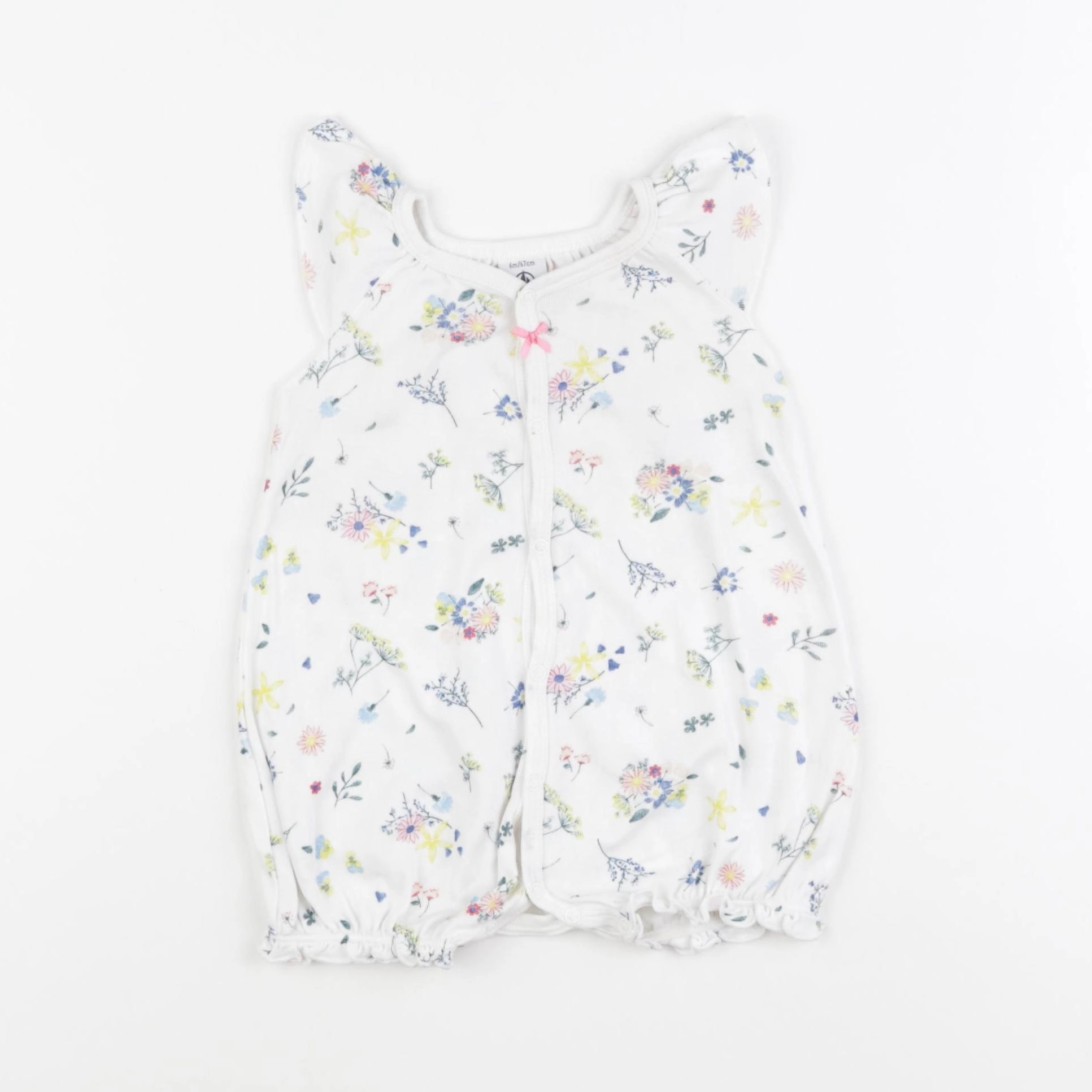 Petit Bateau - combinaison blanc - 6 mois