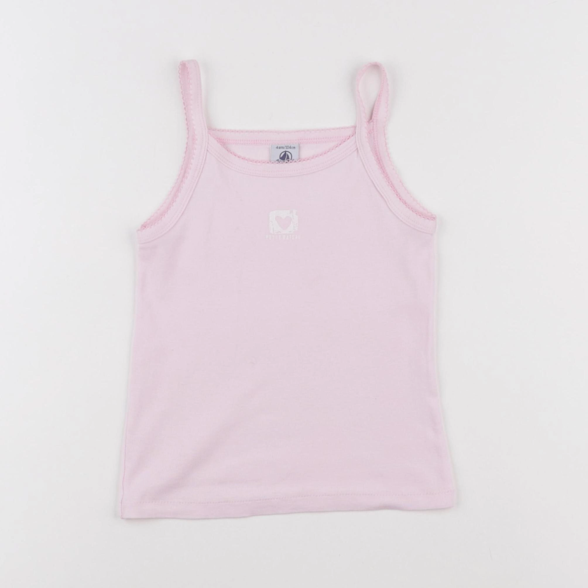 Petit Bateau - maillot de corps rose - 4 ans