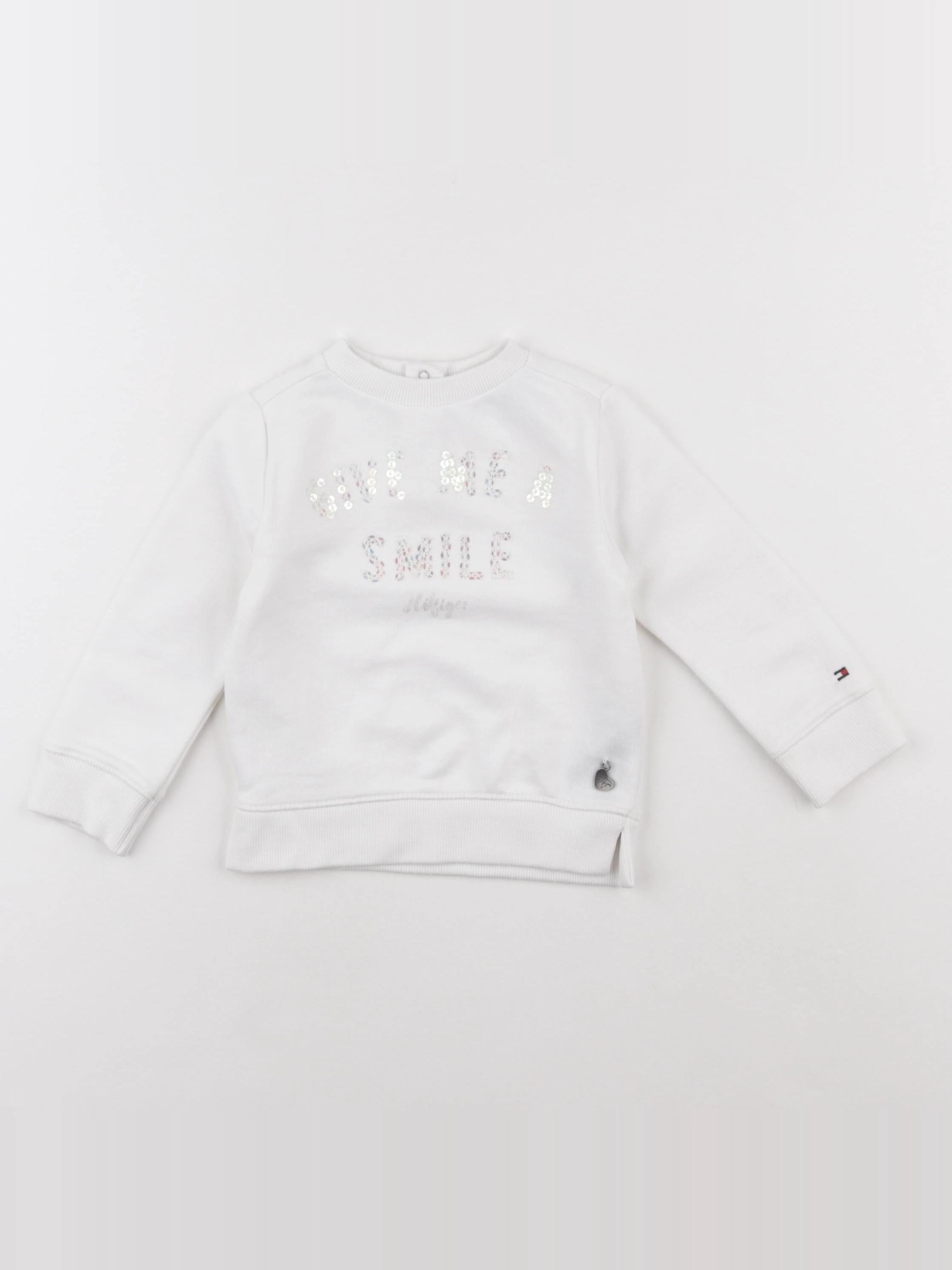 Tommy Hilfiger - sweat blanc - 2 ans