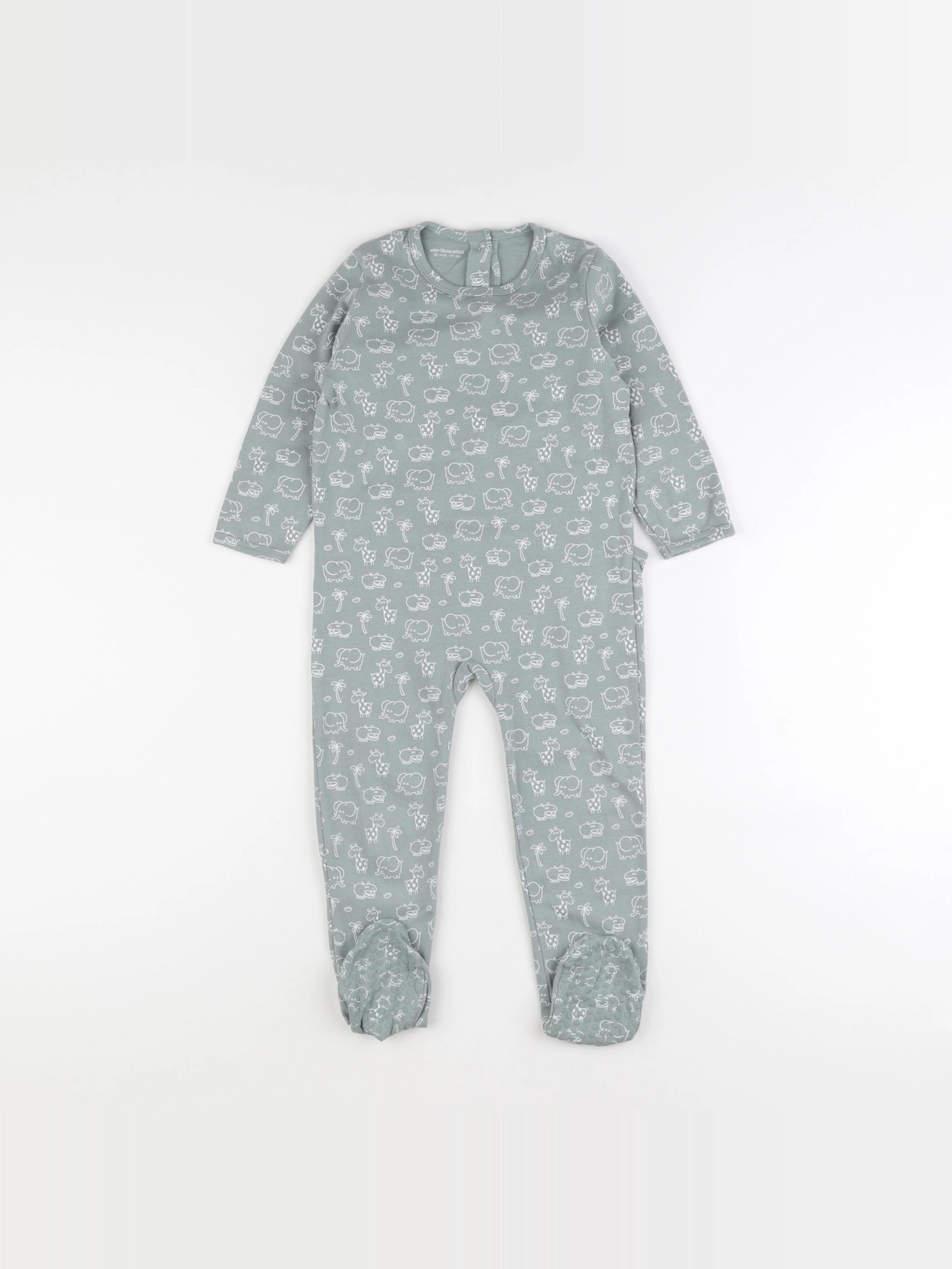 Vertbaudet - pyjama coton bleu - 36 mois