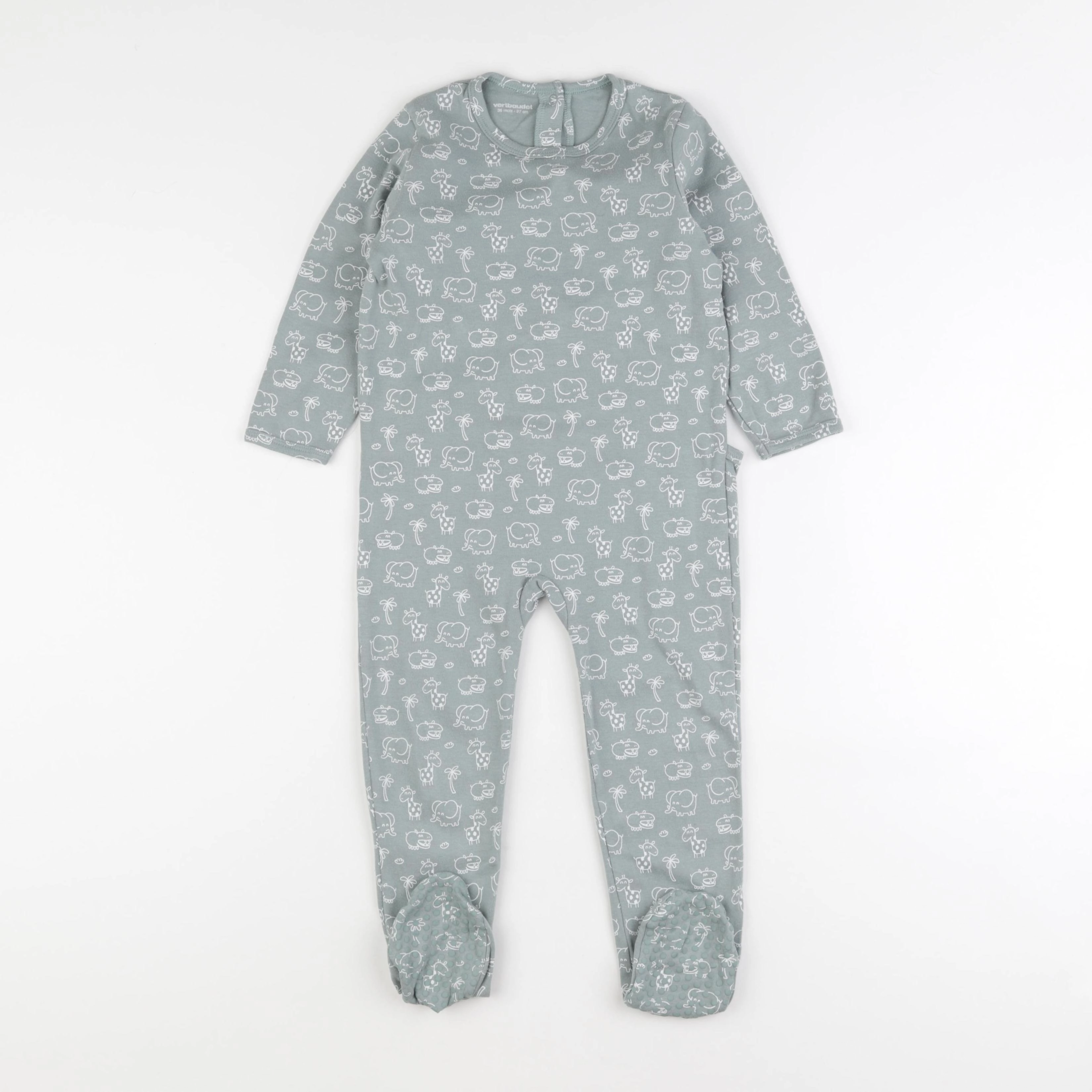 Vertbaudet - pyjama coton bleu - 36 mois