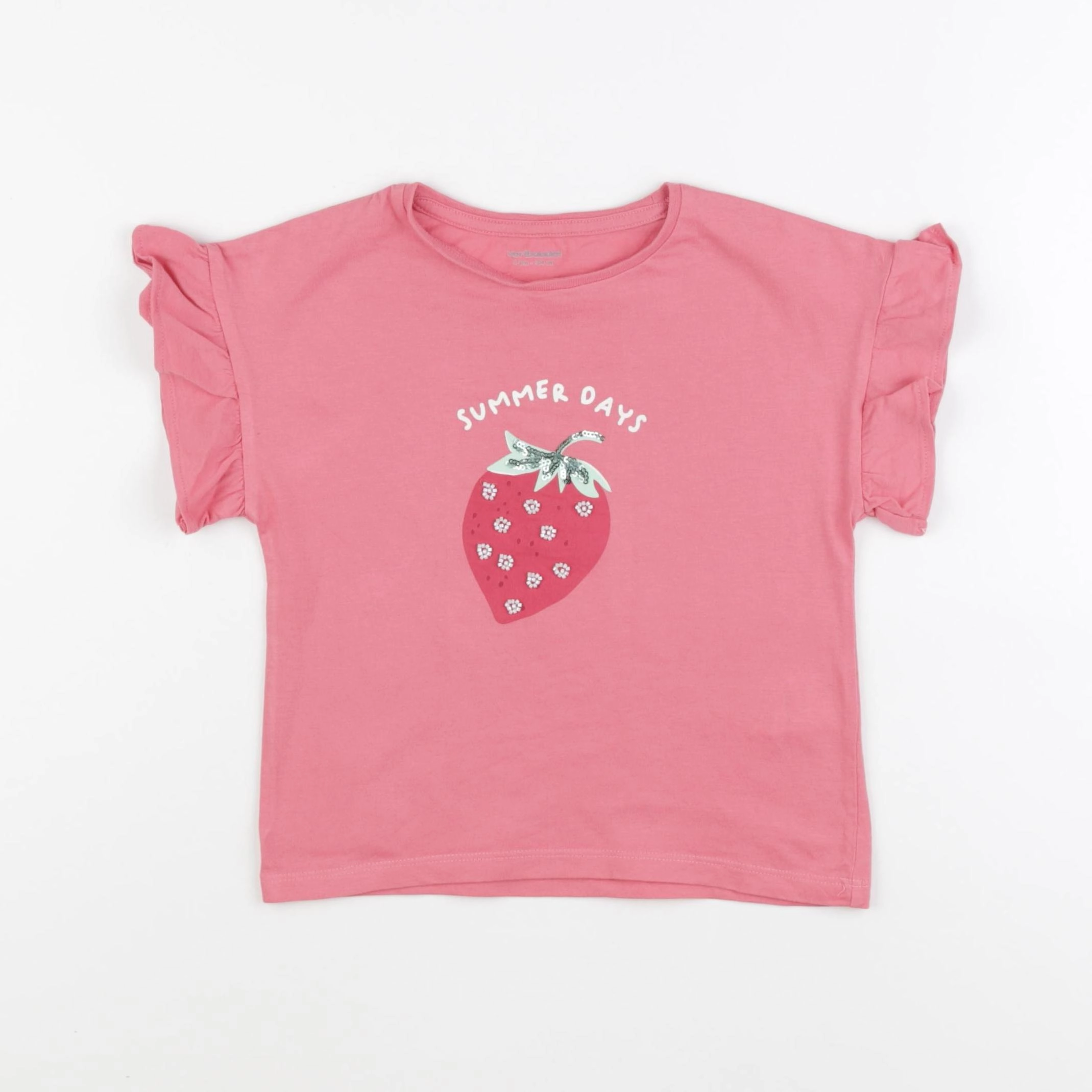 Vertbaudet - tee-shirt rose - 4 ans