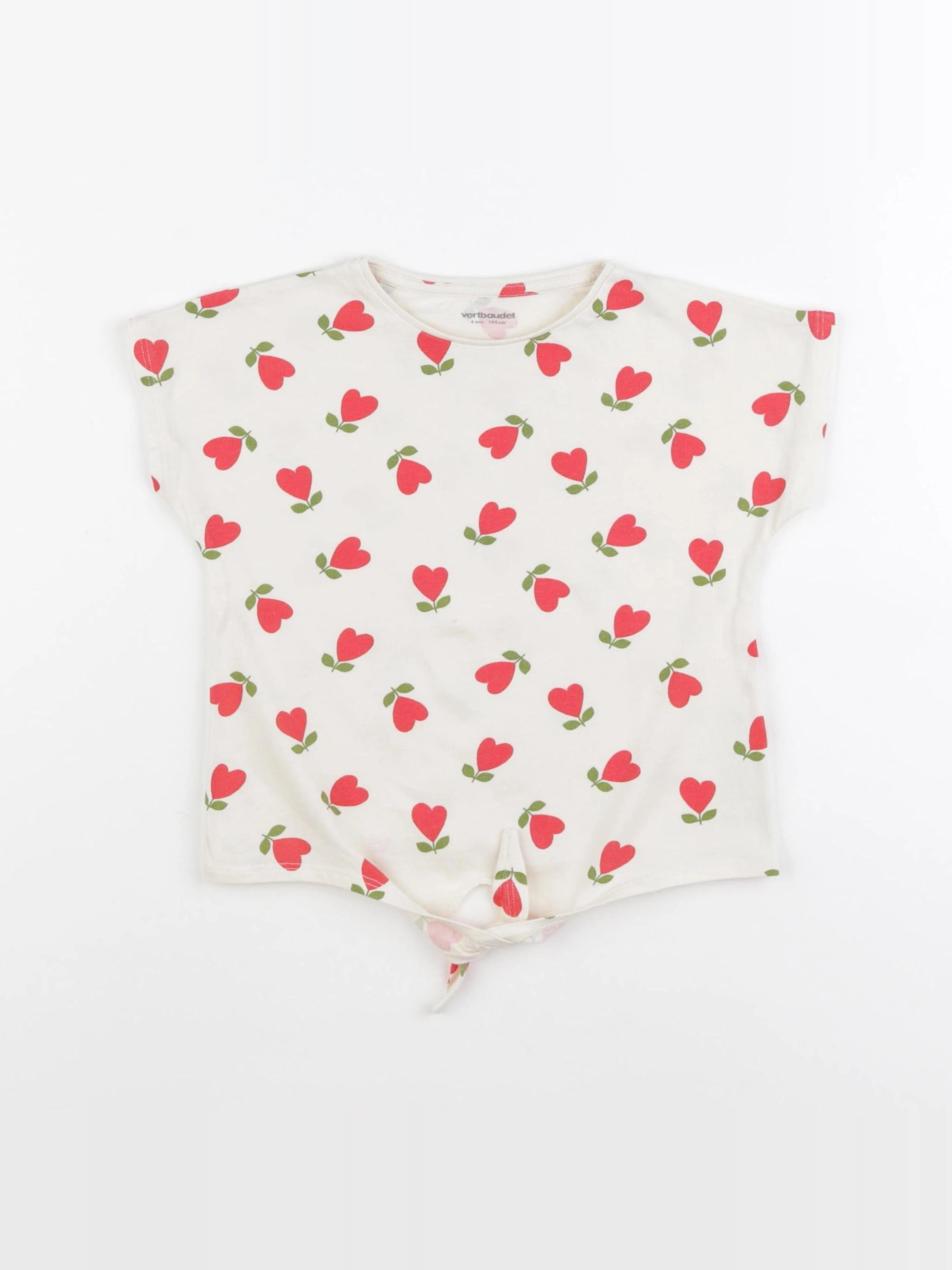 Vertbaudet - tee-shirt beige - 4 ans