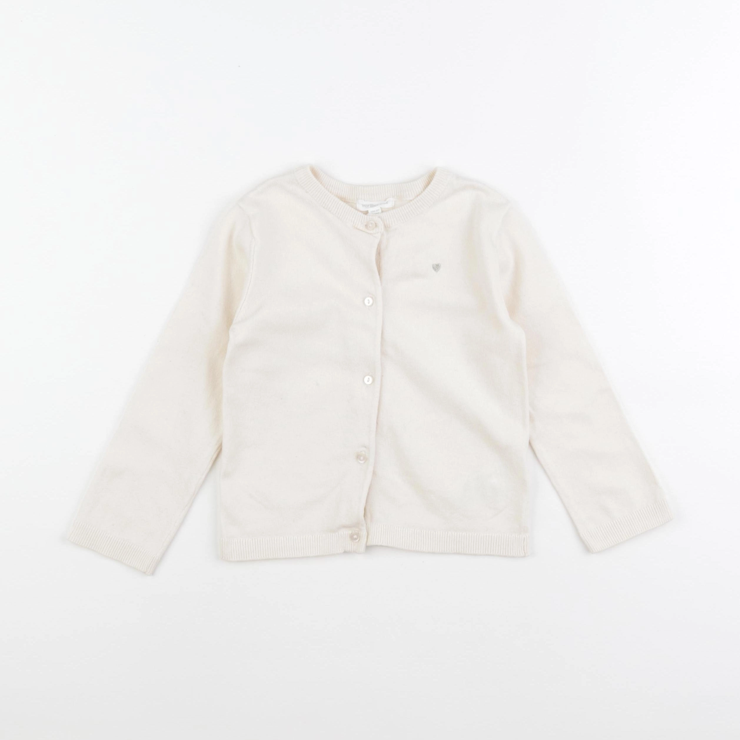 Vertbaudet - gilet beige - 4 ans