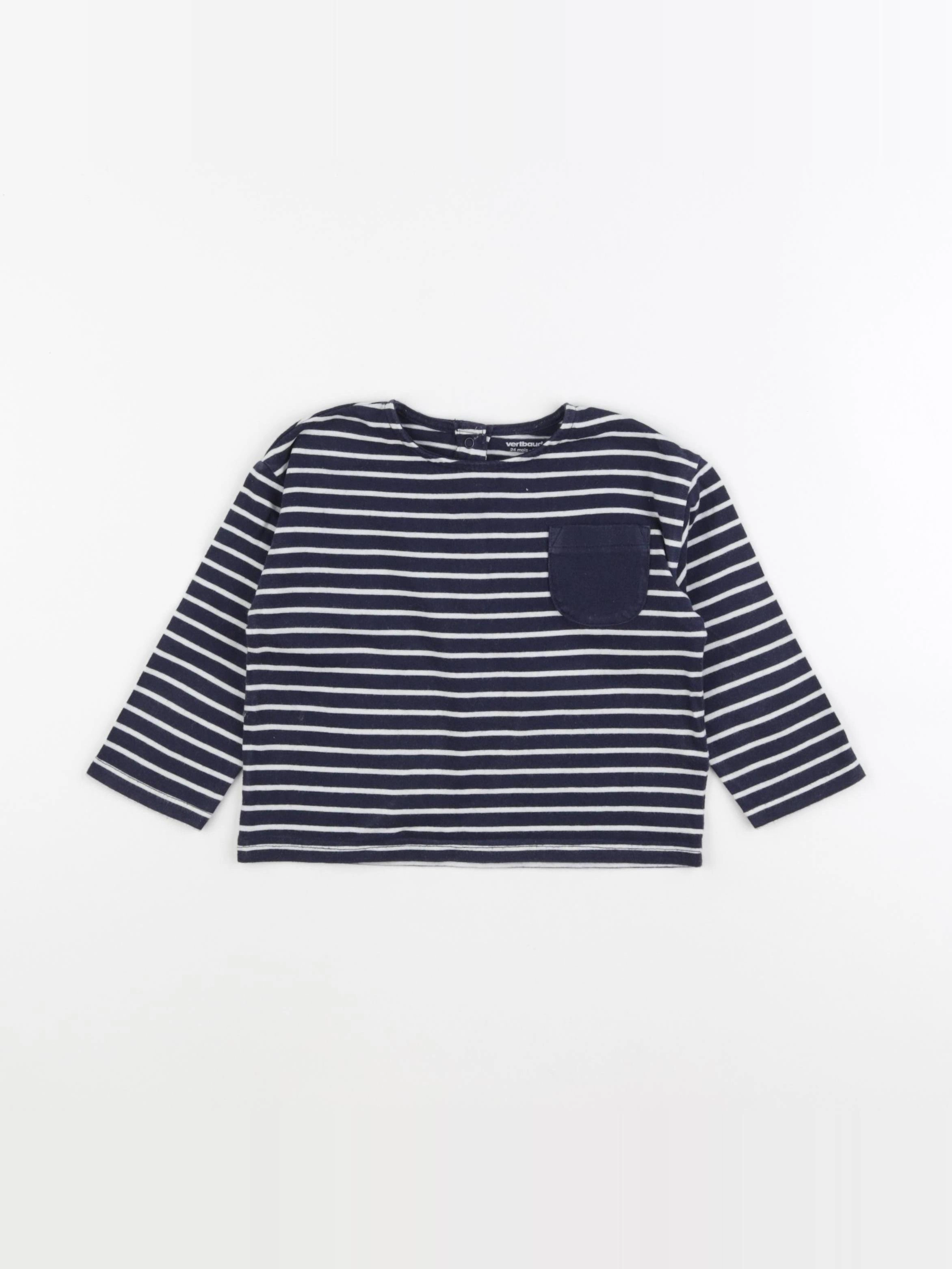 Vertbaudet - tee-shirt bleu - 24 mois