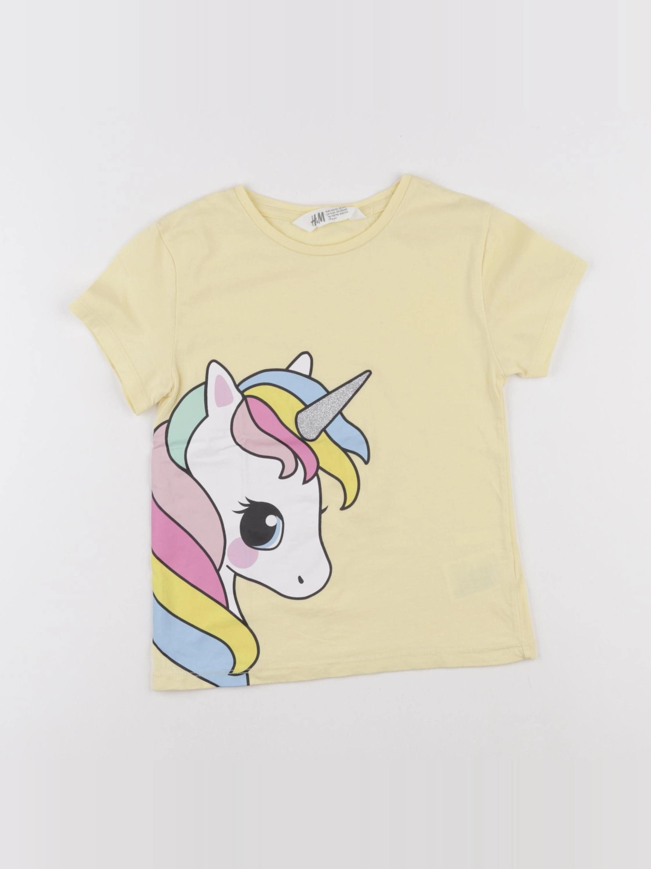 H&M - tee-shirt jaune - 4/6 ans