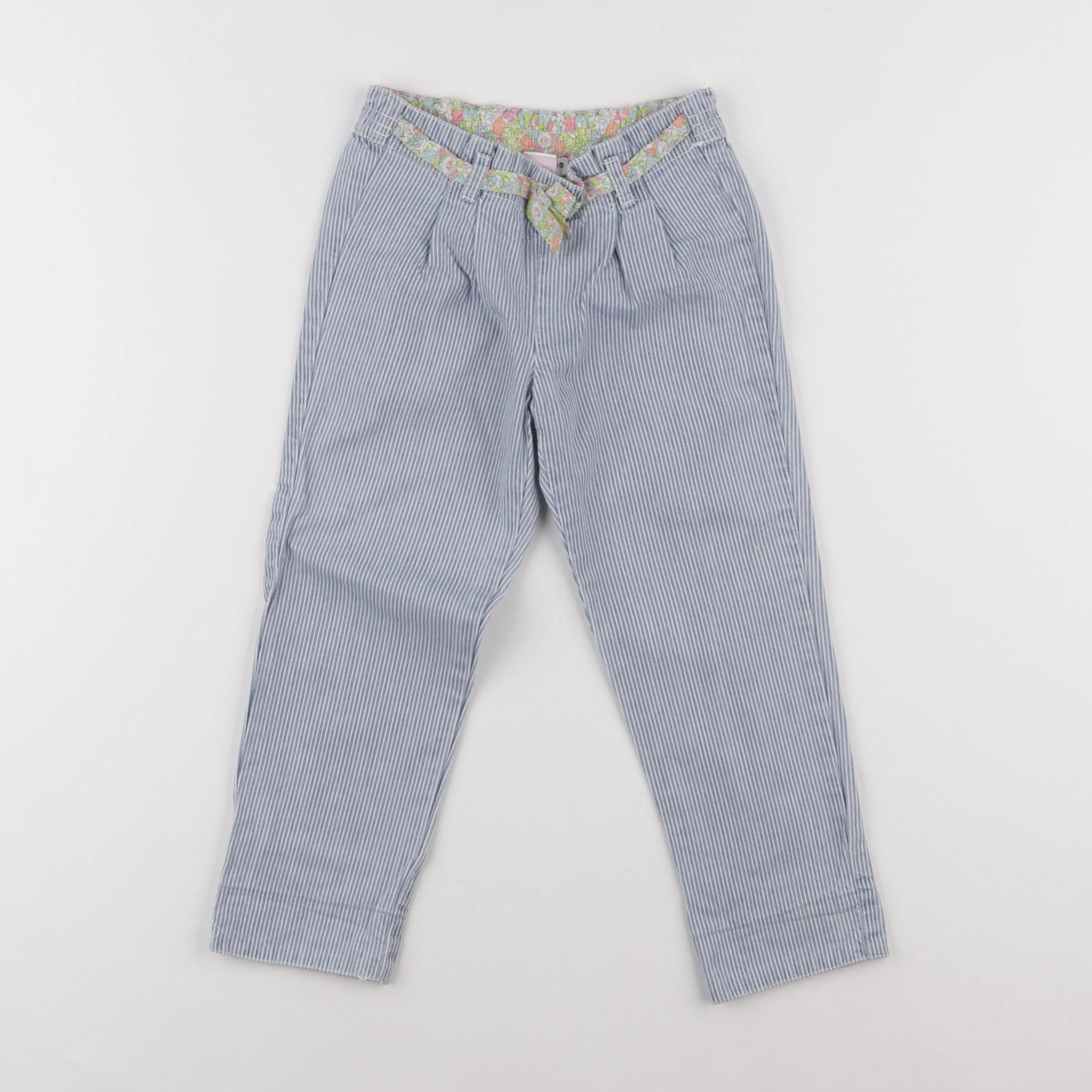 Cyrillus - pantalon blanc, bleu - 36 mois