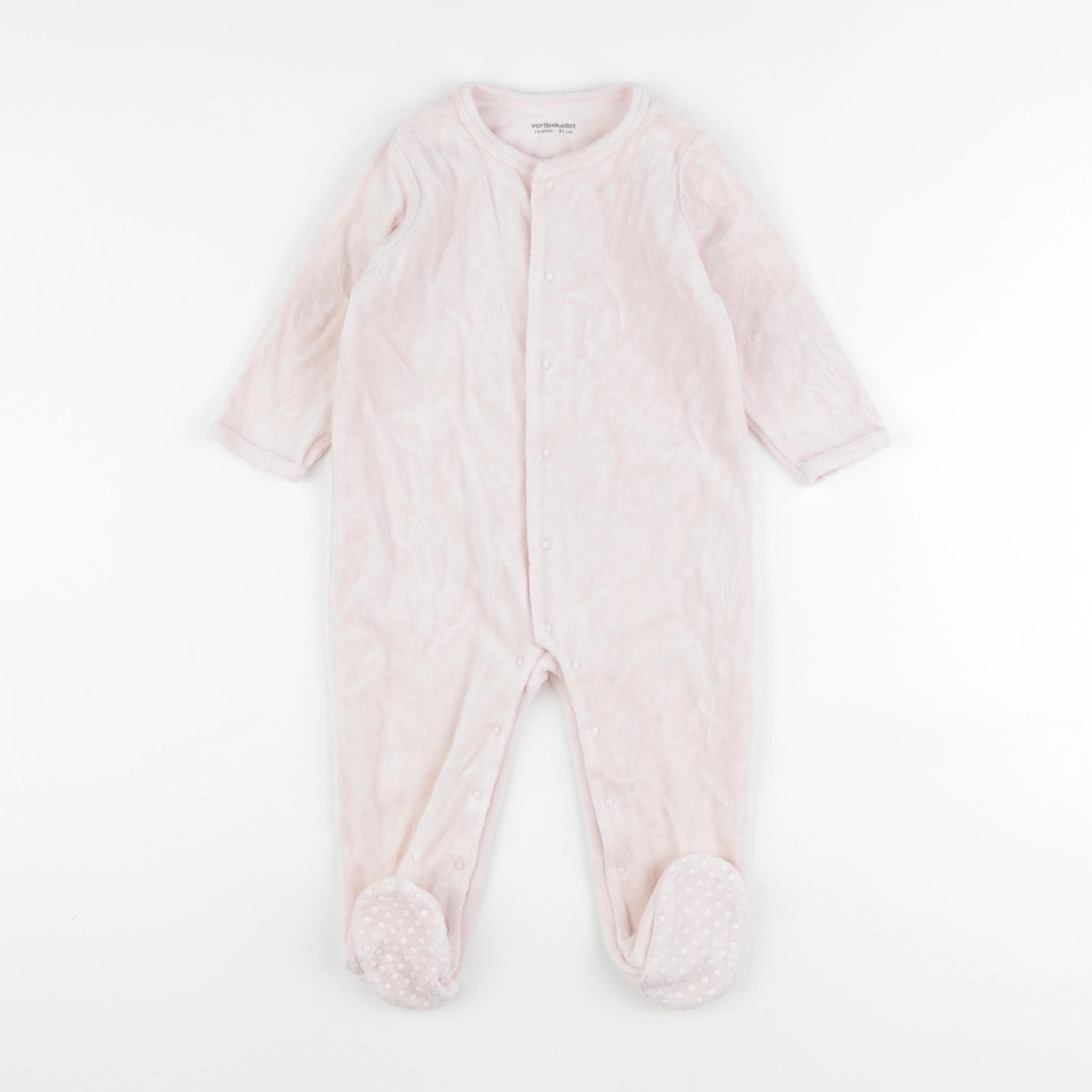 Vertbaudet - pyjama velours rose - 18 mois