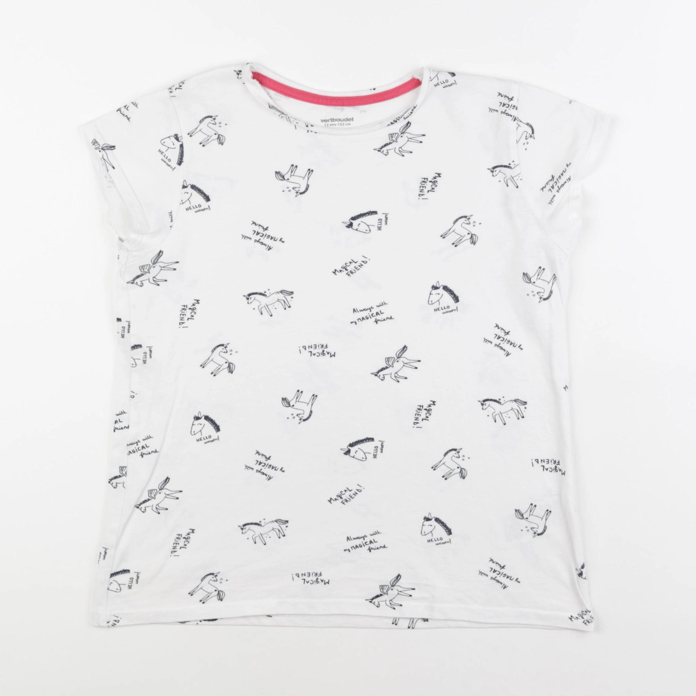 Vertbaudet - tee-shirt blanc - 12 ans