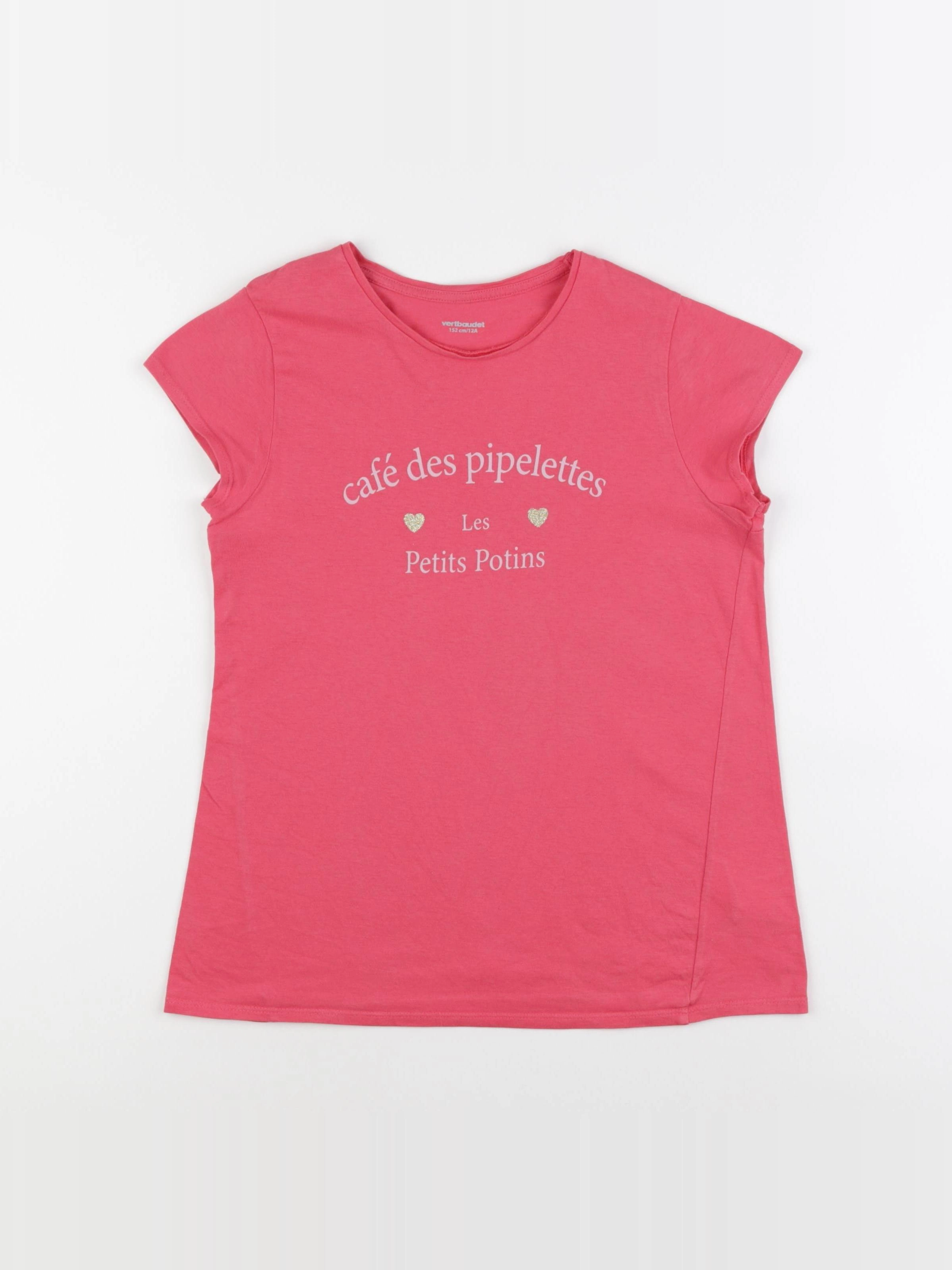 Vertbaudet - tee-shirt rose - 12 ans