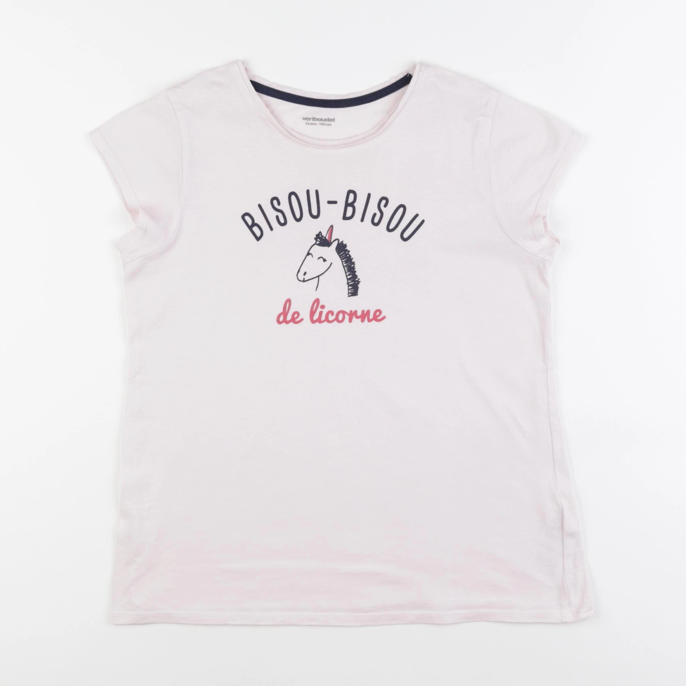 Vertbaudet - tee-shirt rose - 12 ans