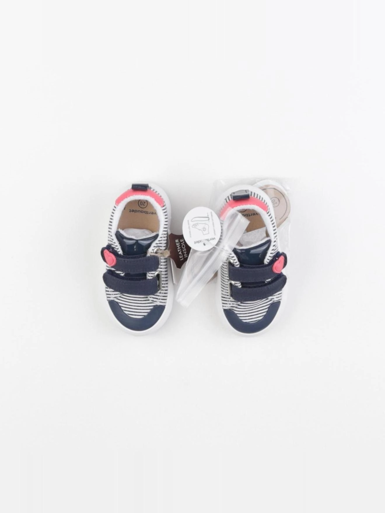 Vertbaudet - baskets blanc, bleu - pointure 20