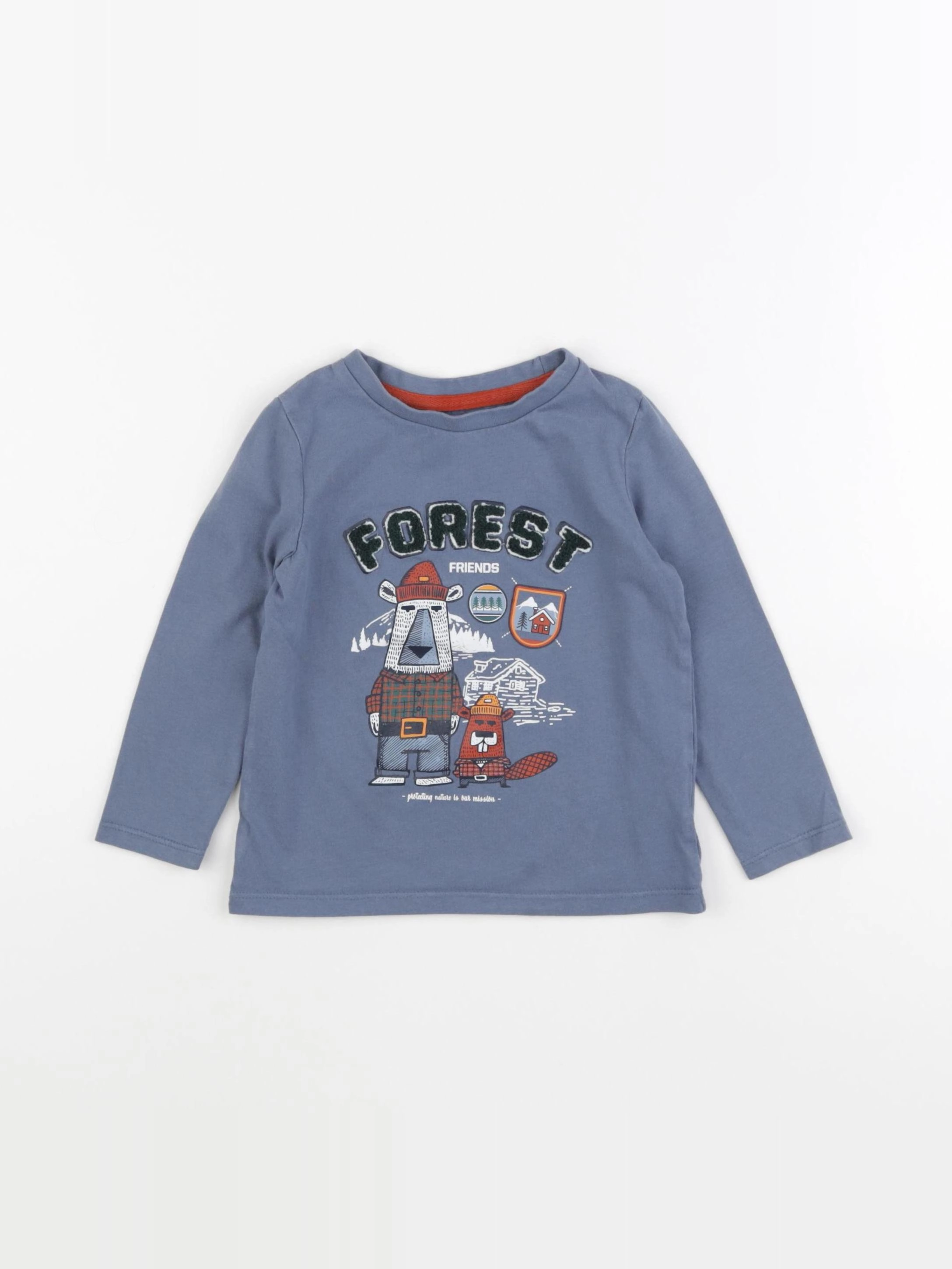 Vertbaudet - tee-shirt bleu - 3 ans