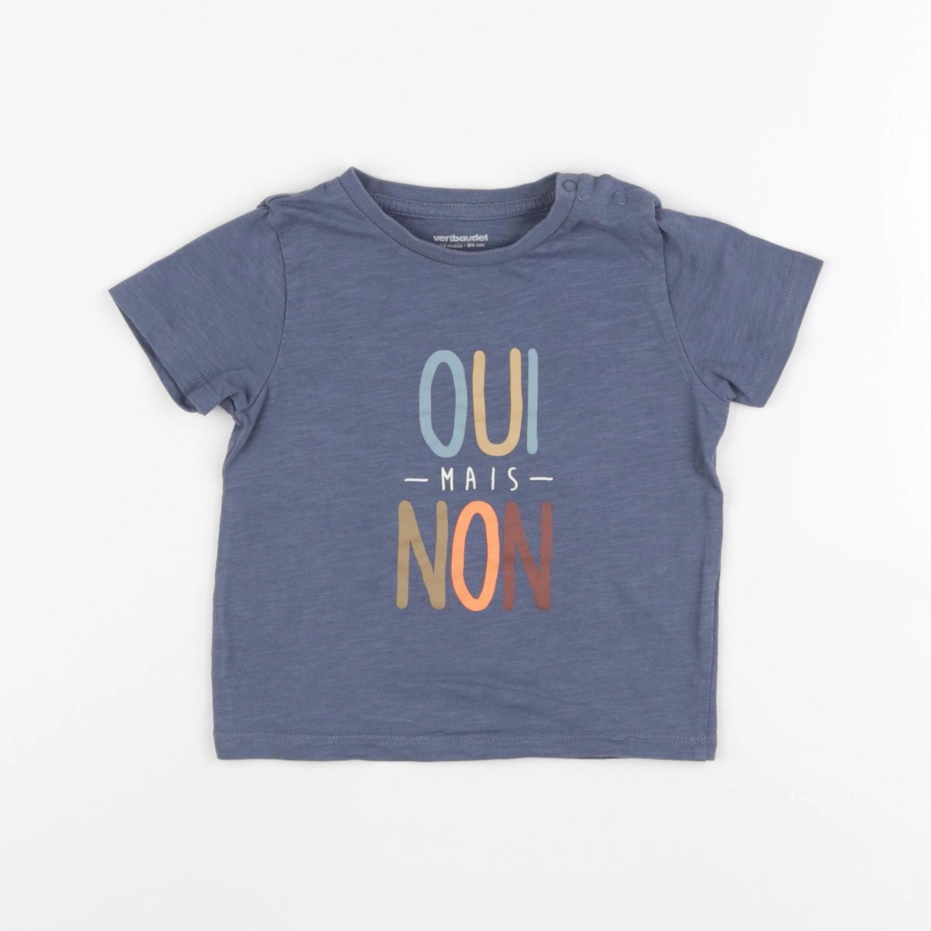 Vertbaudet - tee-shirt bleu - 24 mois